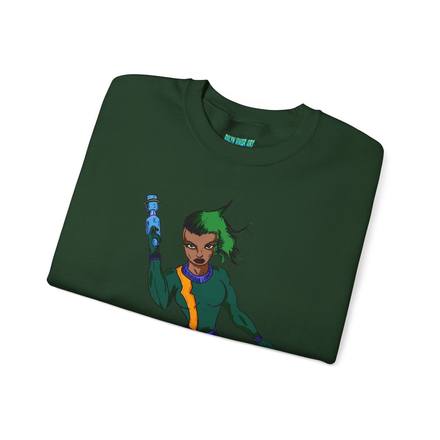Heroic Vibes Crewneck Sweatshirt with Bold Design