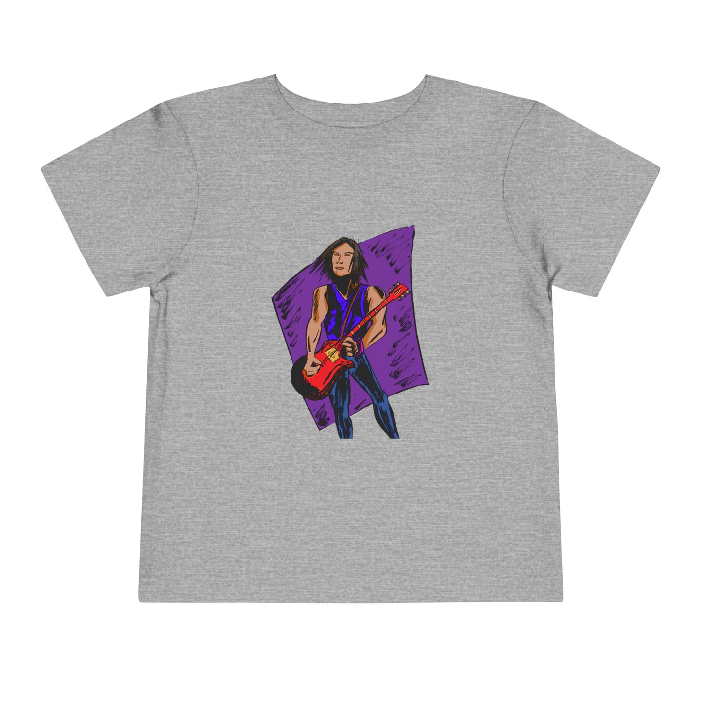 Toddler Tee — Rock Star Guitarist Graphic Kids Shirt