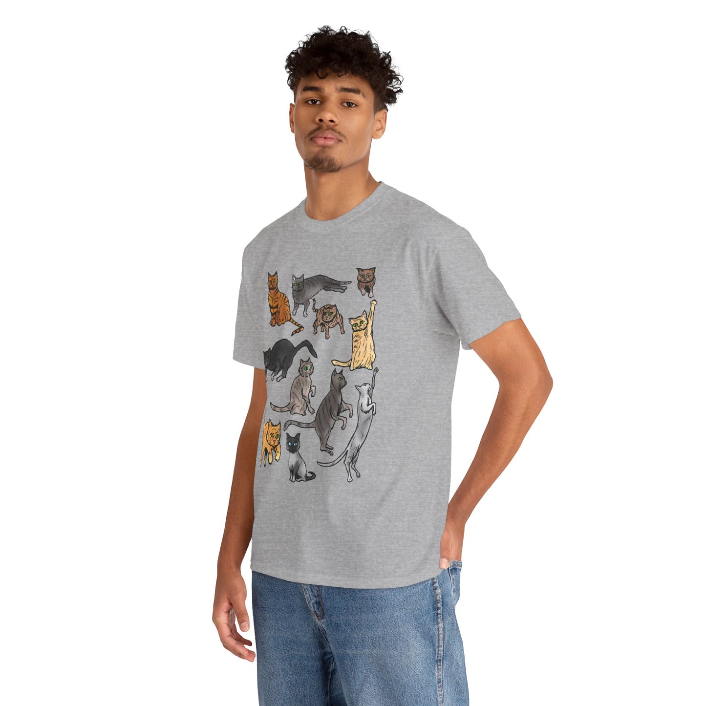 Cats Collage T-Shirt — Cute Cat Illustration Tee for Cat Lovers