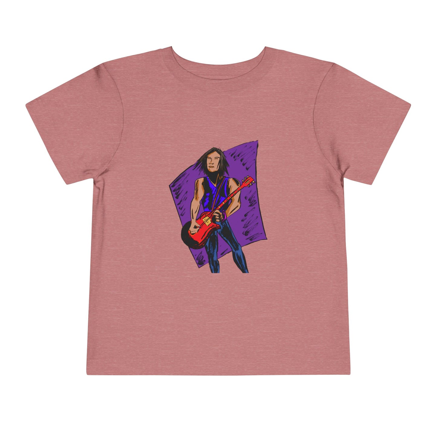 Toddler Tee — Rock Star Guitarist Graphic Kids Shirt