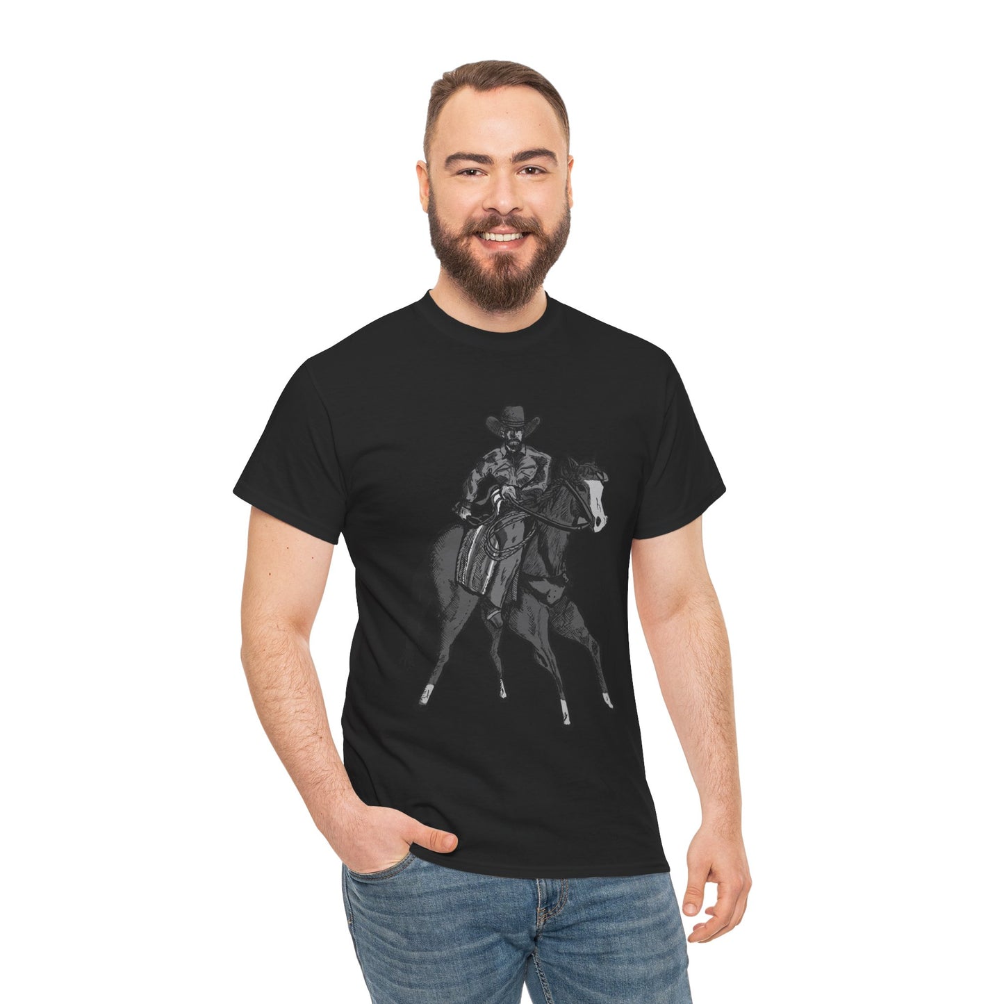 Cowboy on Horseback T‑Shirt — Vintage Western Rodeo Tee