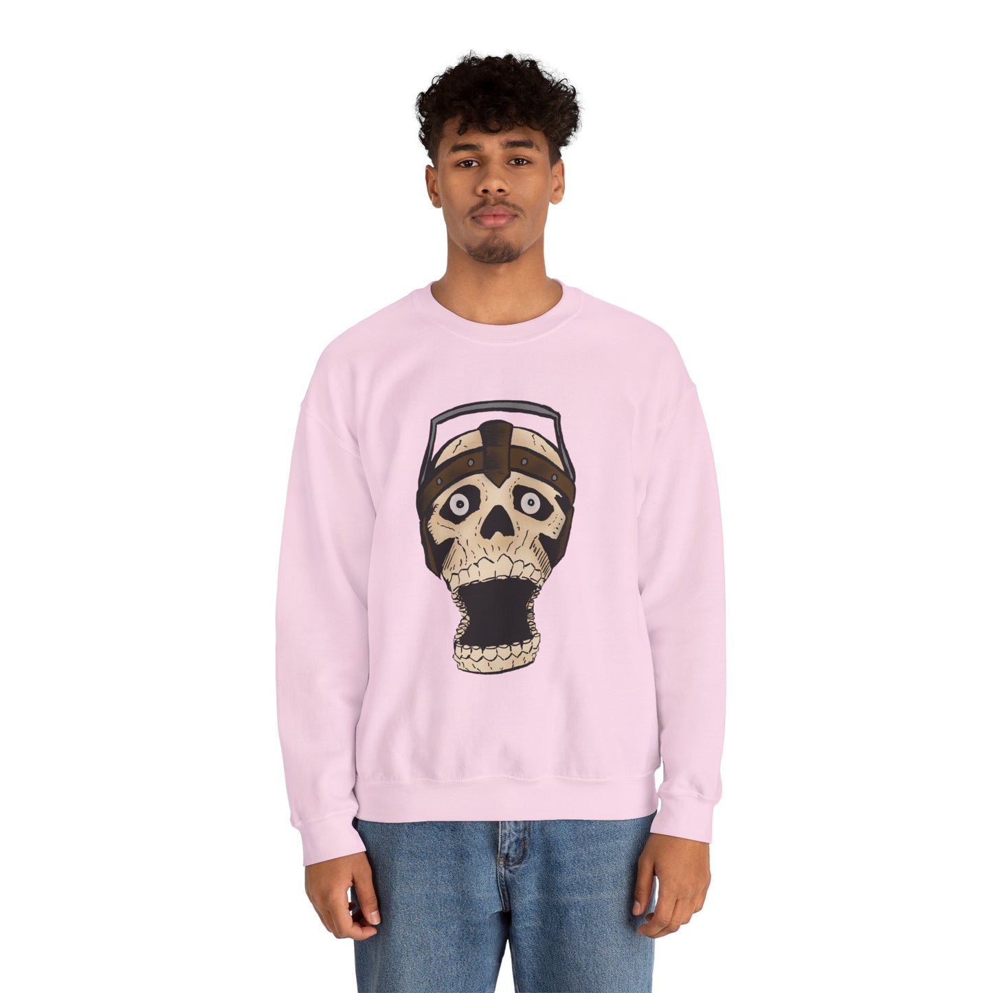 Screaming Skull Graphic Crewneck Sweatshirt - Unisex Heavy Blend