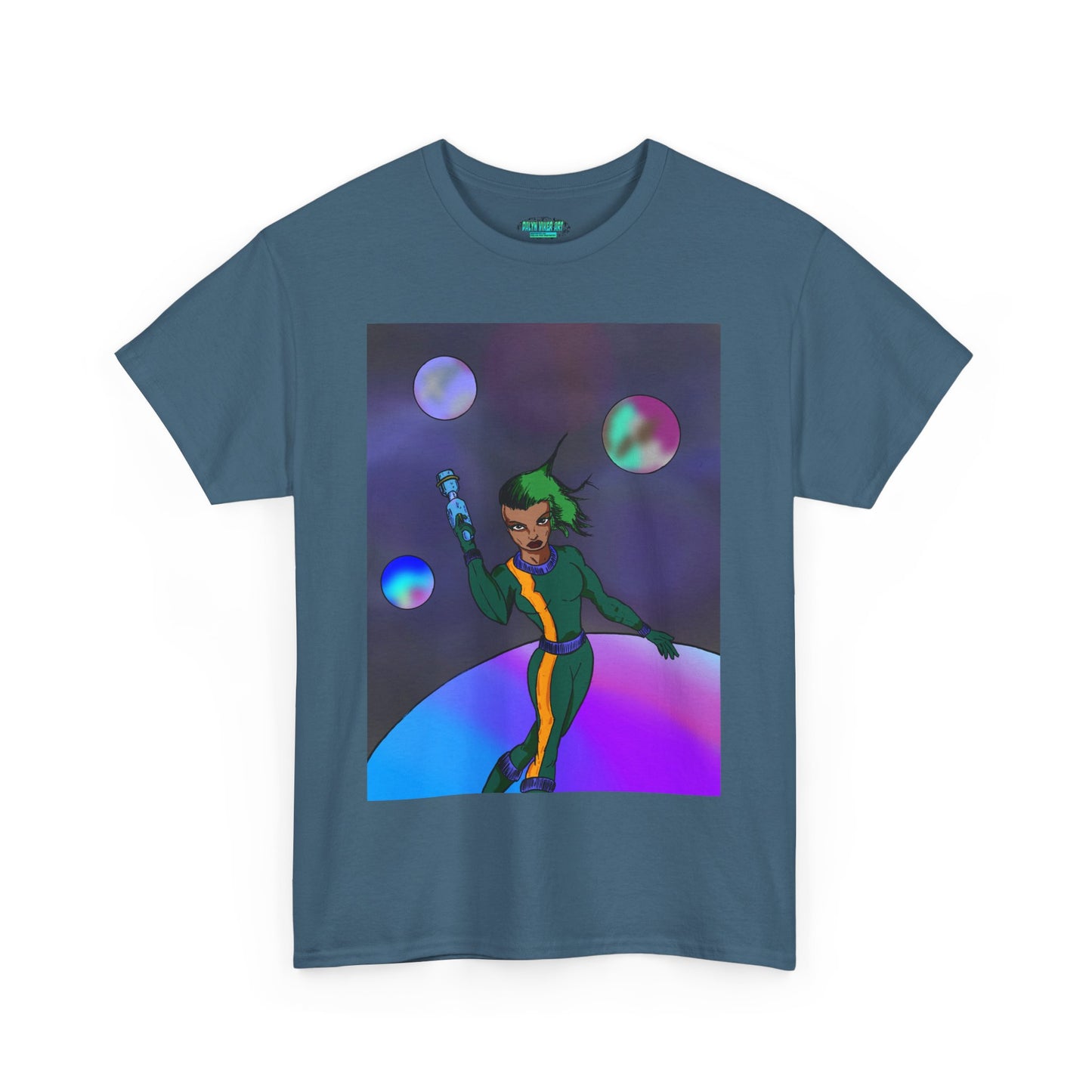Cosmic Hero Vibe Tee - Unisex Heavy Cotton Tee, Space Art Shirt, Retro Sci-Fi T-Shirt, Gift for Space Lovers, Unique Graphic Tee