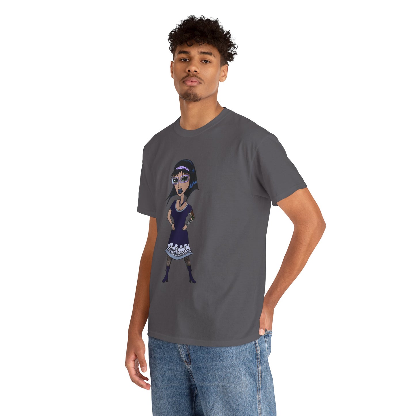Gothic Doll T-Shirt — Retro Vampire Girl Graphic Tee