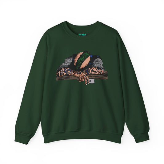 Punk and Done Artistic Unisex Crewneck Sweatshirt - Cozy Vibes