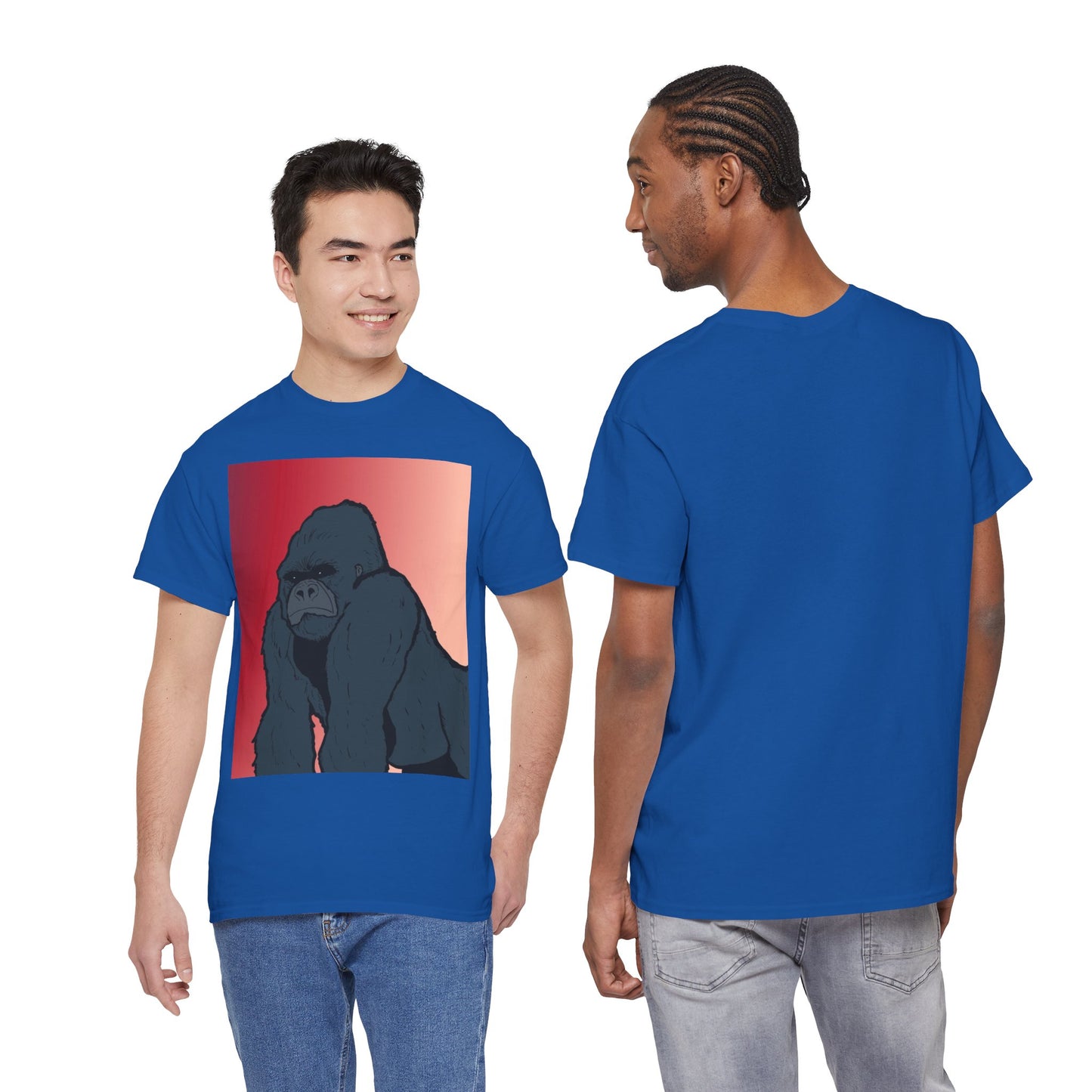 Gorilla Graphic Tee — Vintage Sunset Primate Illustration Shirt