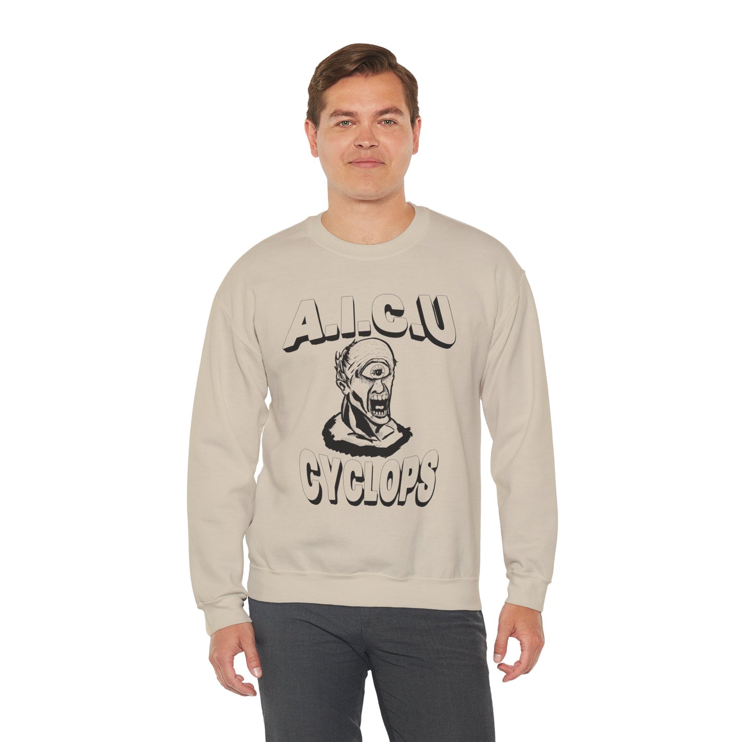 Vintage AICU Cyclops Crewneck Sweatshirt for Unique Style