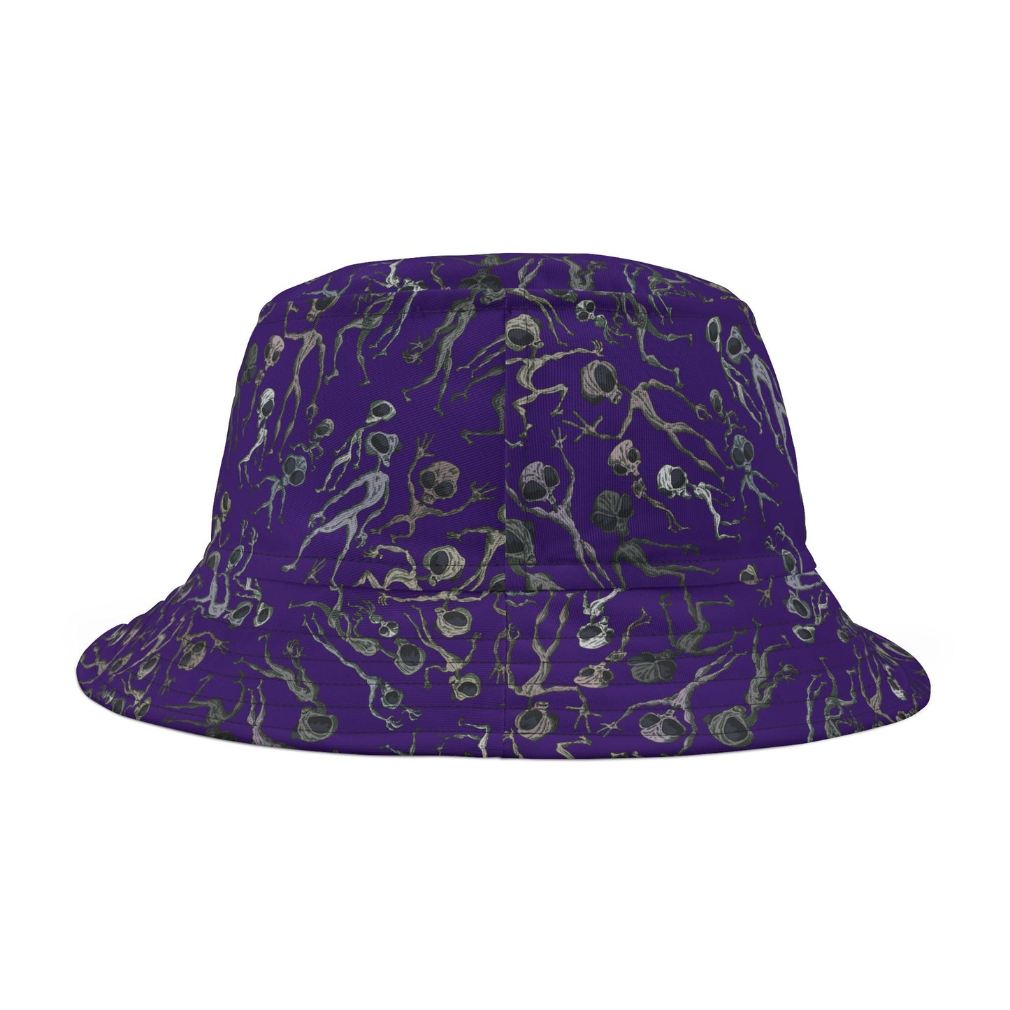 Alien Dance Party Bucket Hat, Quirky Summer Hat, Festival Accessory, Beachwear, Unique Gift for UFO Lovers