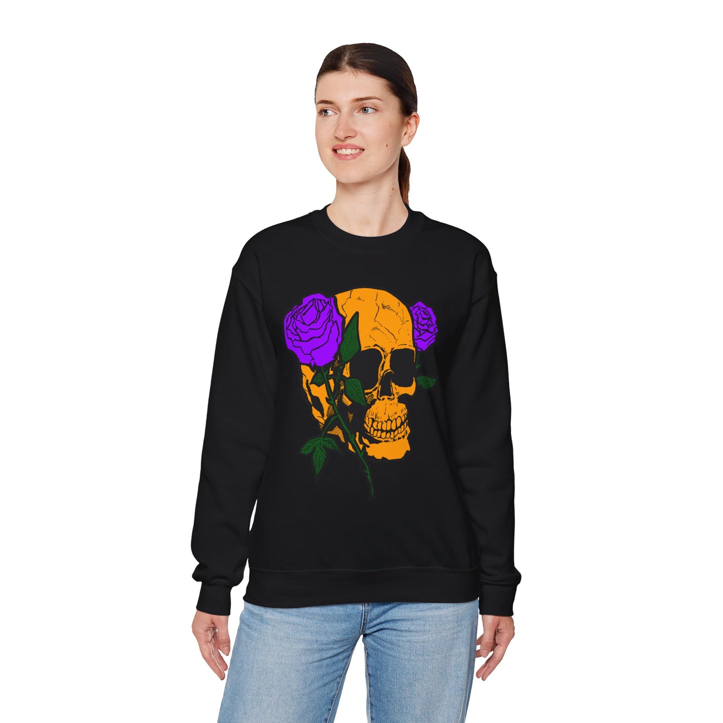 Skull & Roses Sweatshirt - Unisex Heavy Blend™ Crewneck