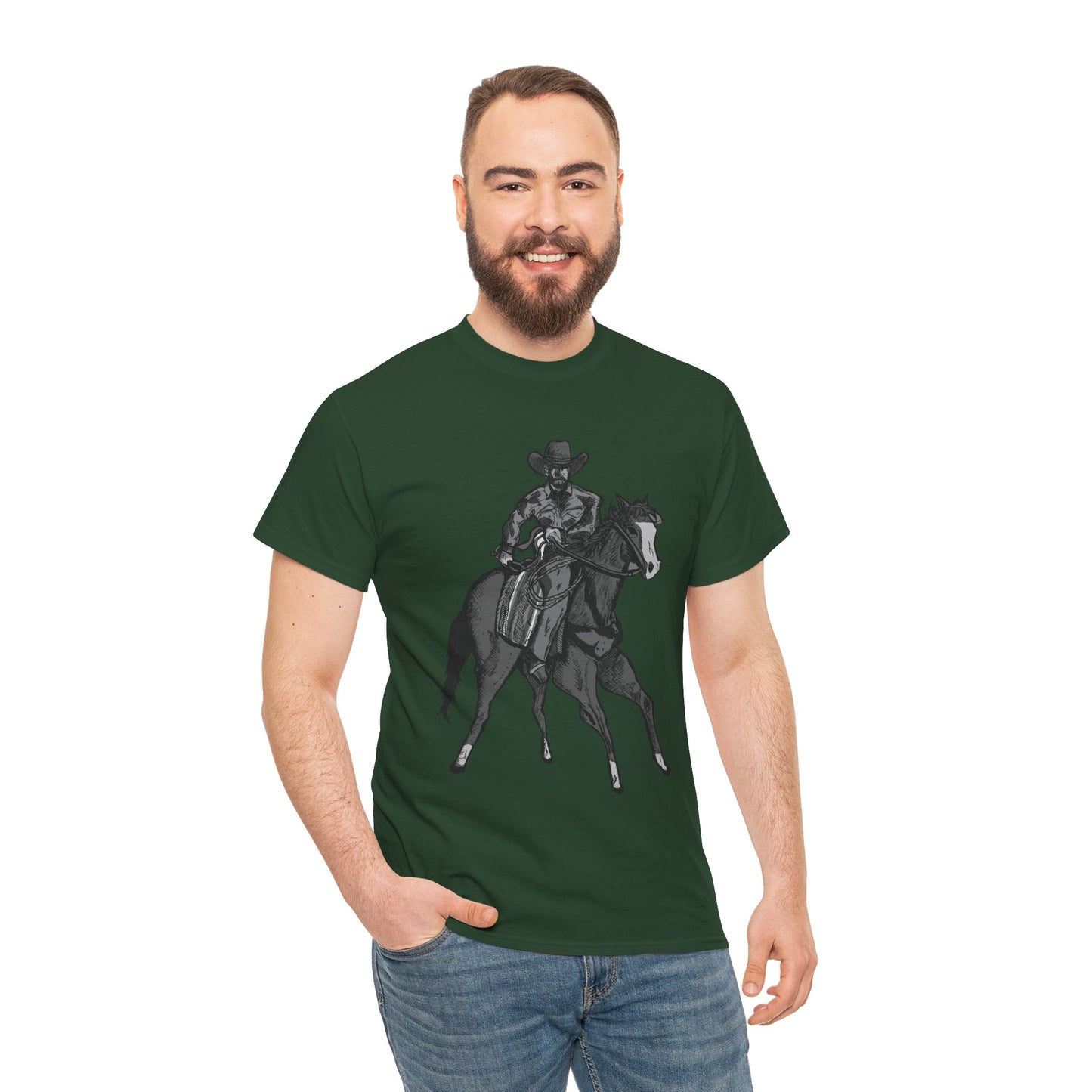 Cowboy on Horseback T‑Shirt — Vintage Western Rodeo Tee