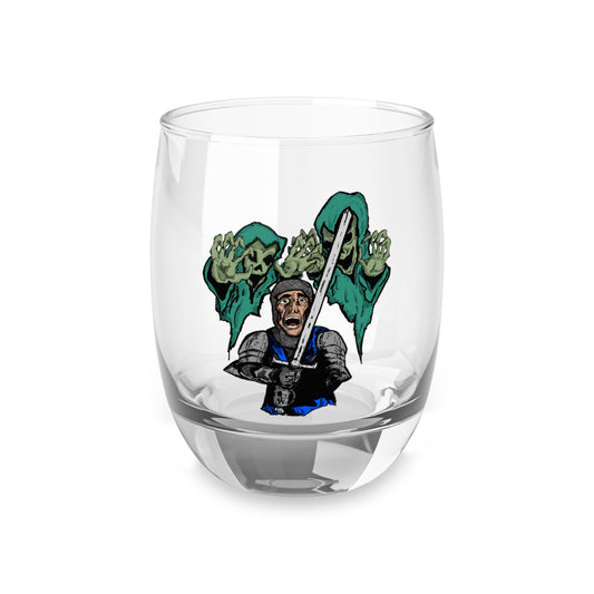 Funny Whiskey Glass - Gaming Theme with Knight Fright Design