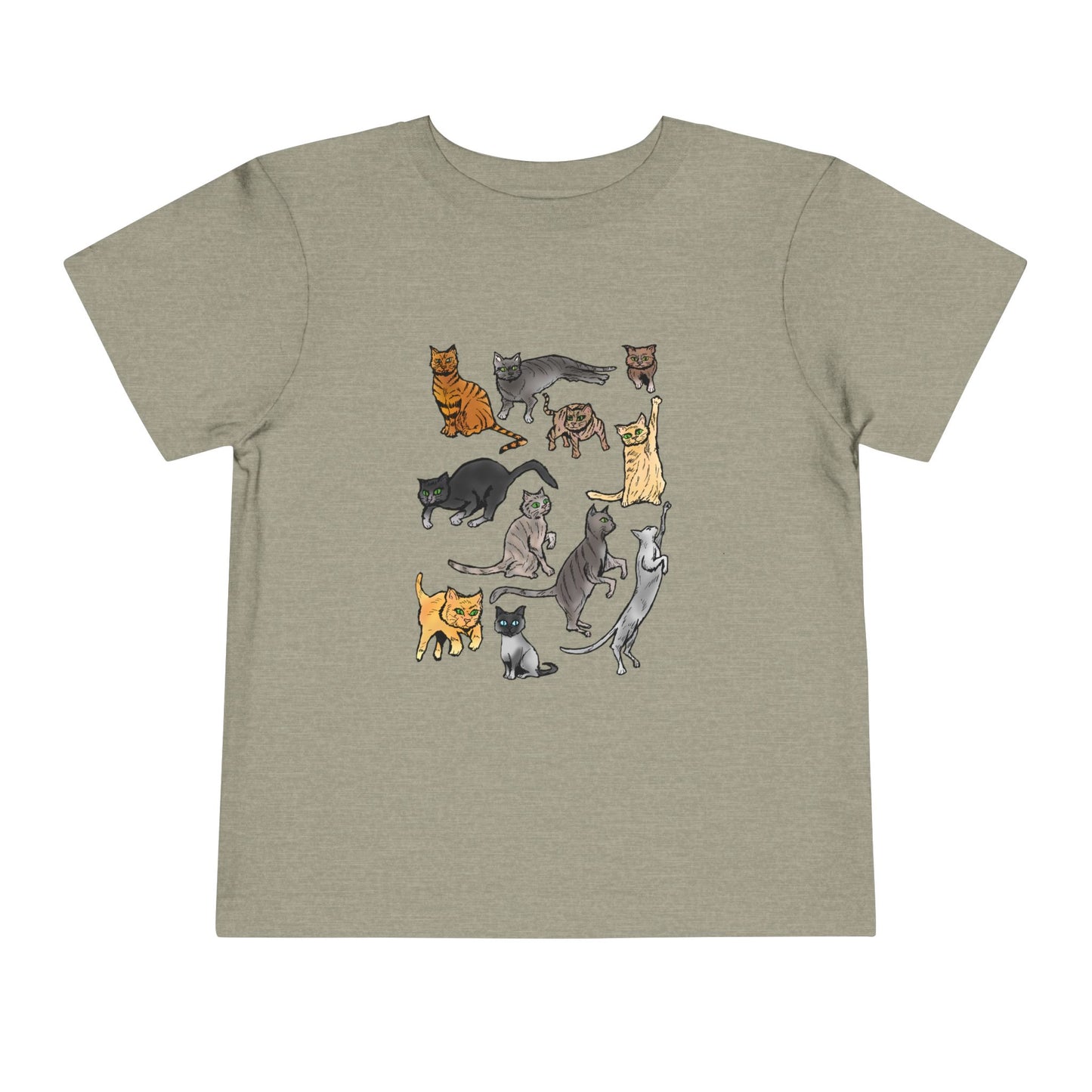 Toddler Tee — Playful Cat Pack Graphic Shirt for Kids