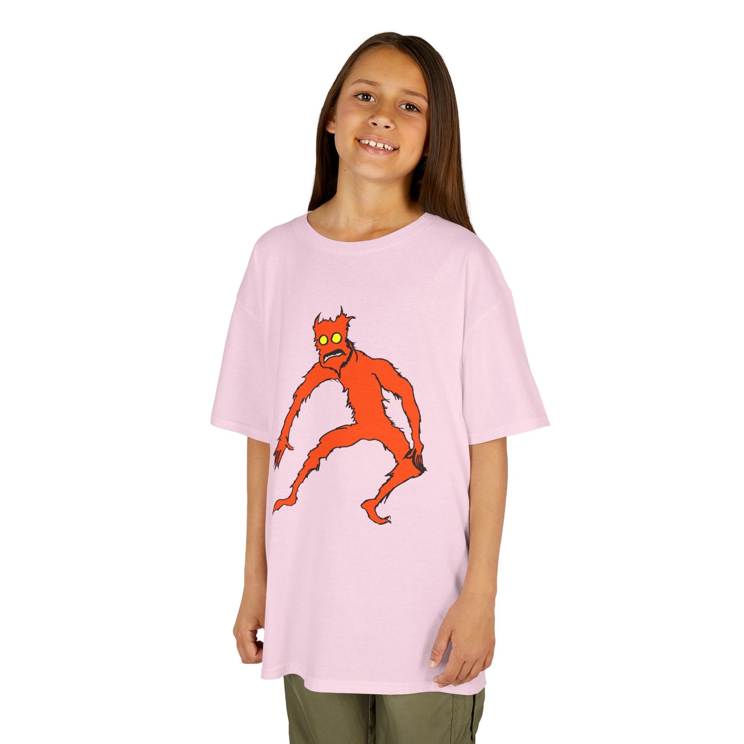 Kids Fire Monster Tee - Fun and Spooky Cotton T-Shirt for Kids