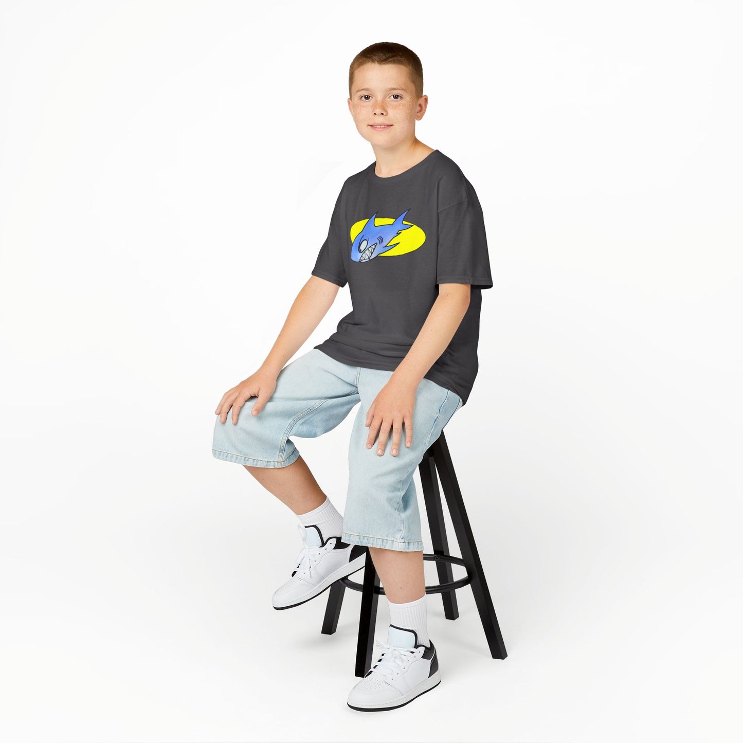 Cool Shark Graphic Kids Tee, Fun T-Shirt for Boys, Lightweight Summer Apparel, Gifts for Young Ocean Lovers, Birthday and Holiday Wear