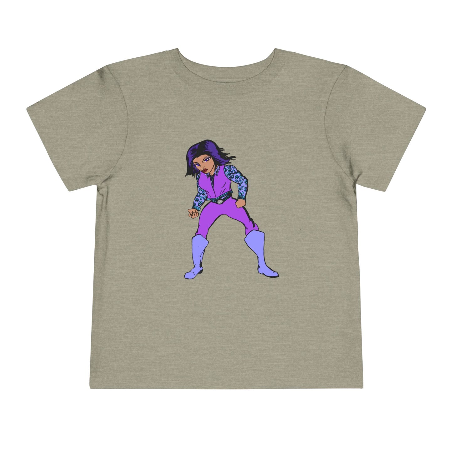Toddler Tee — Purple Superstar Heroine Graphic Shirt