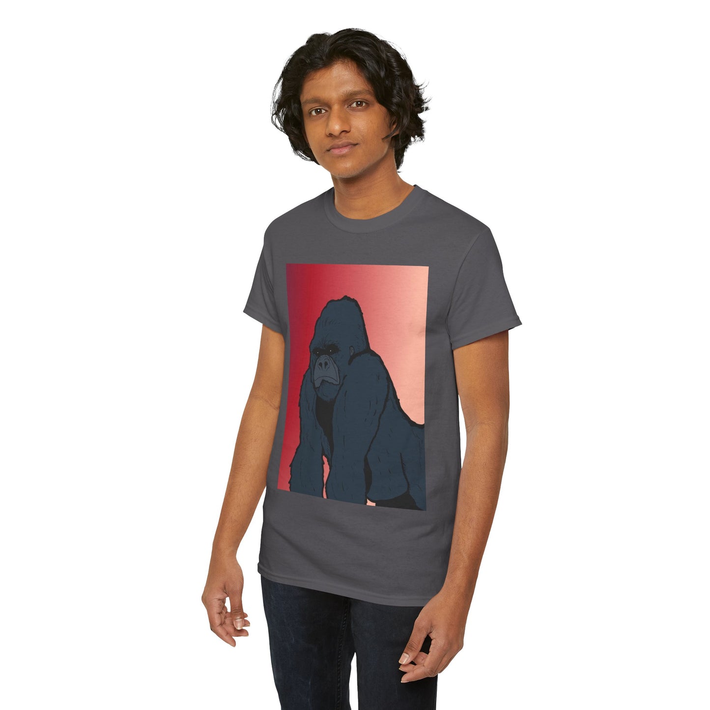 Gorilla Graphic Tee — Vintage Sunset Primate Illustration Shirt