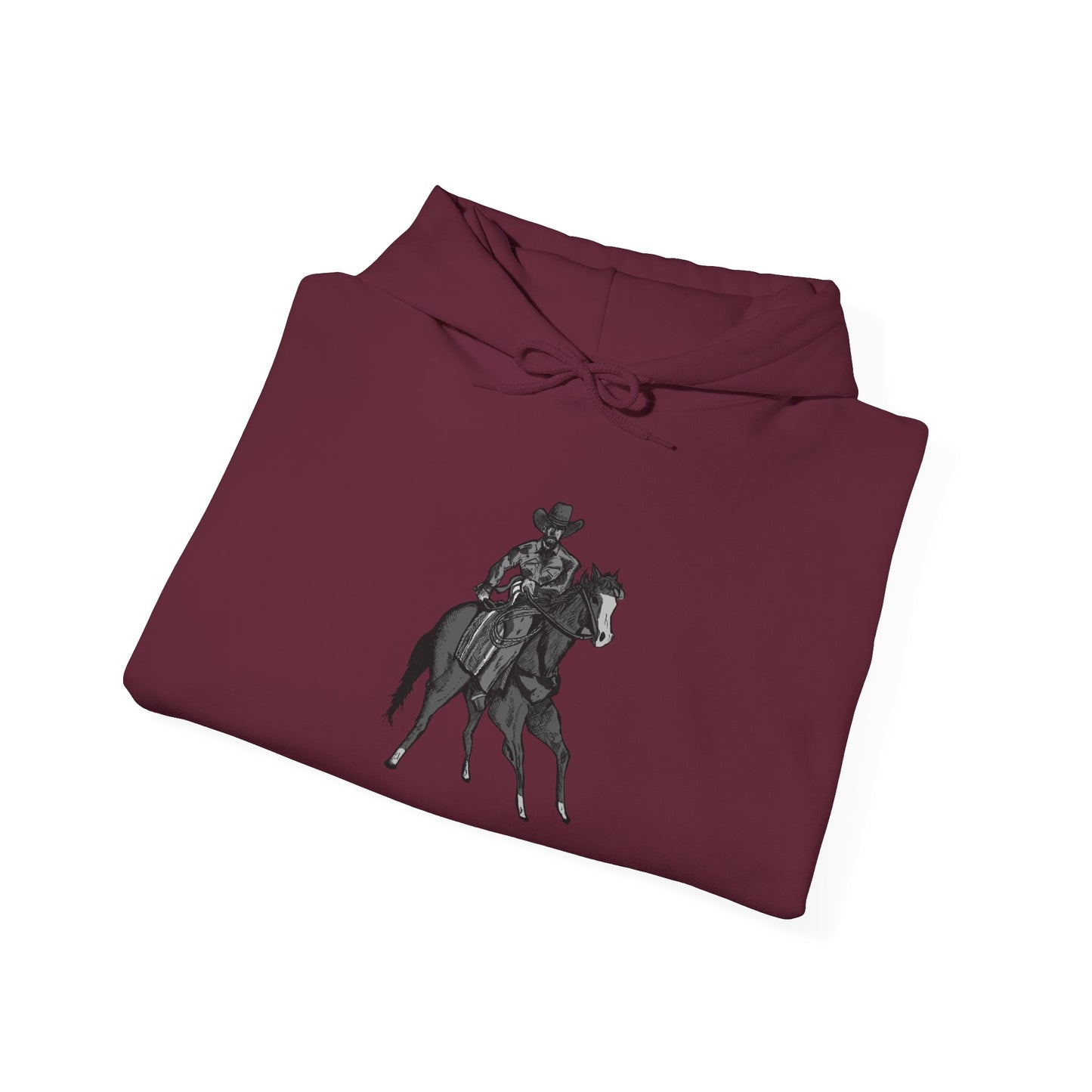 Horseback Rider Silhouette Hoodie – Western Equestrian Graphic Sweatshirt