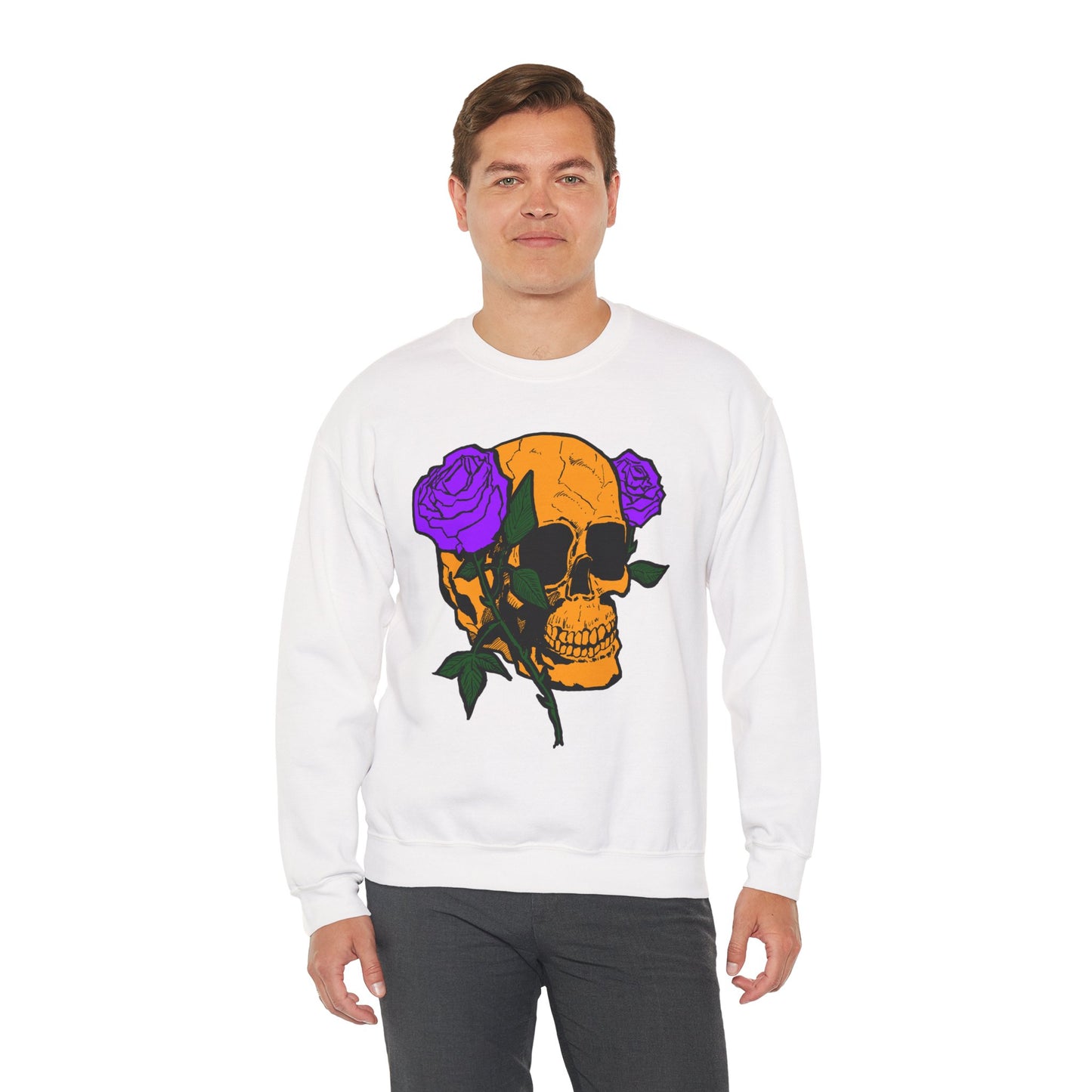 Skull & Roses Sweatshirt - Unisex Heavy Blend™ Crewneck