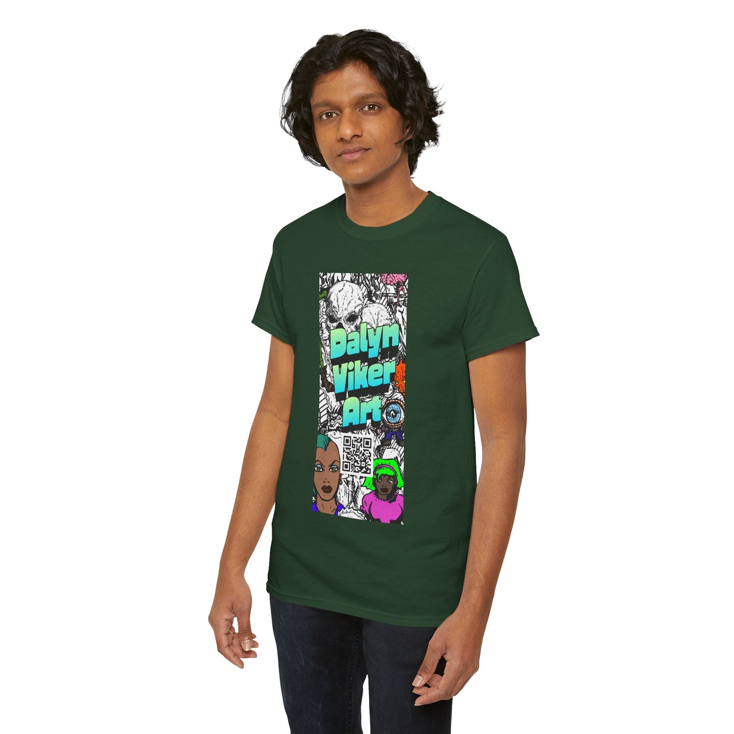 Graphic Art T-Shirt — "Dalyn Viker Art" Vertical Collage Tee