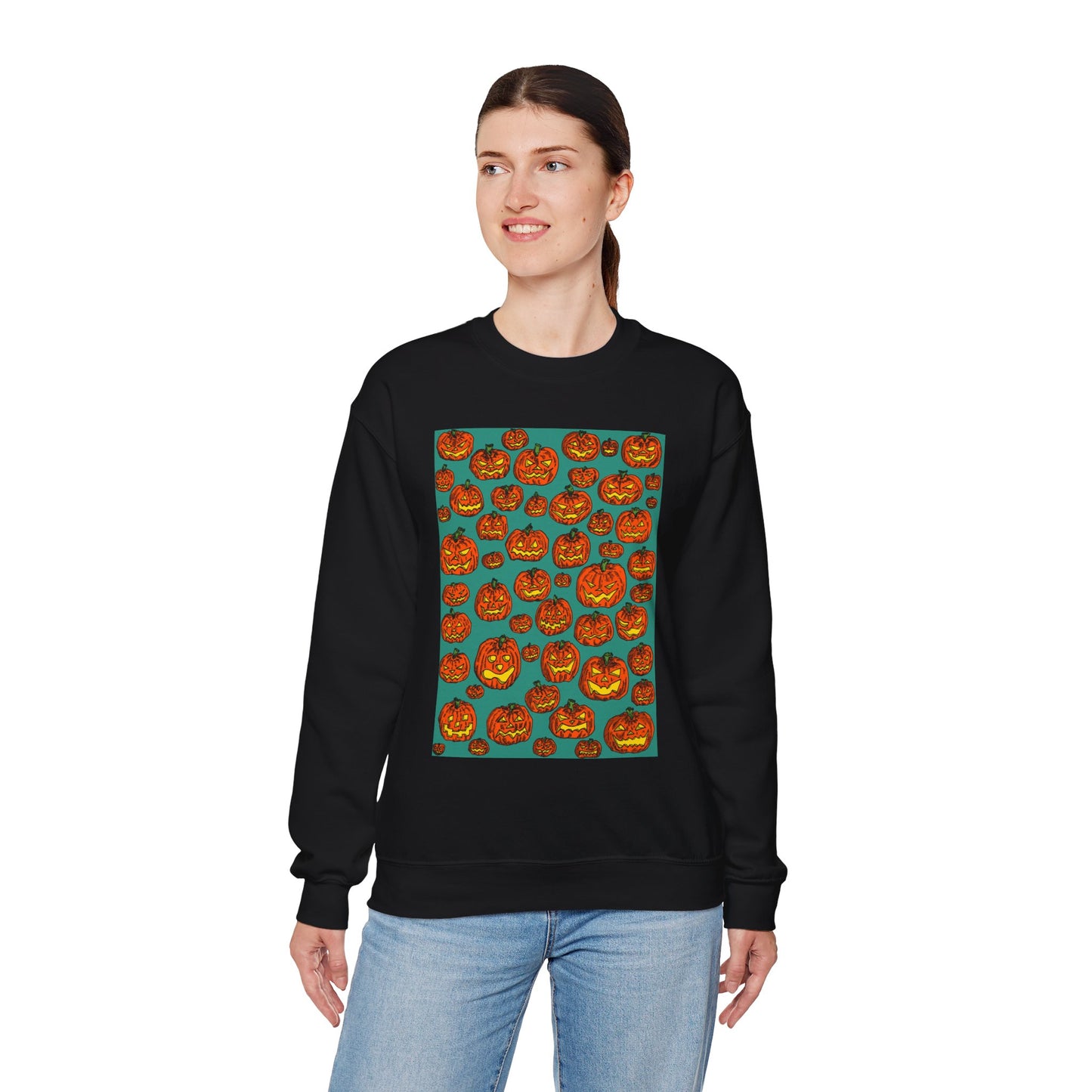 Halloween Pumpkin Crewneck Sweatshirt
