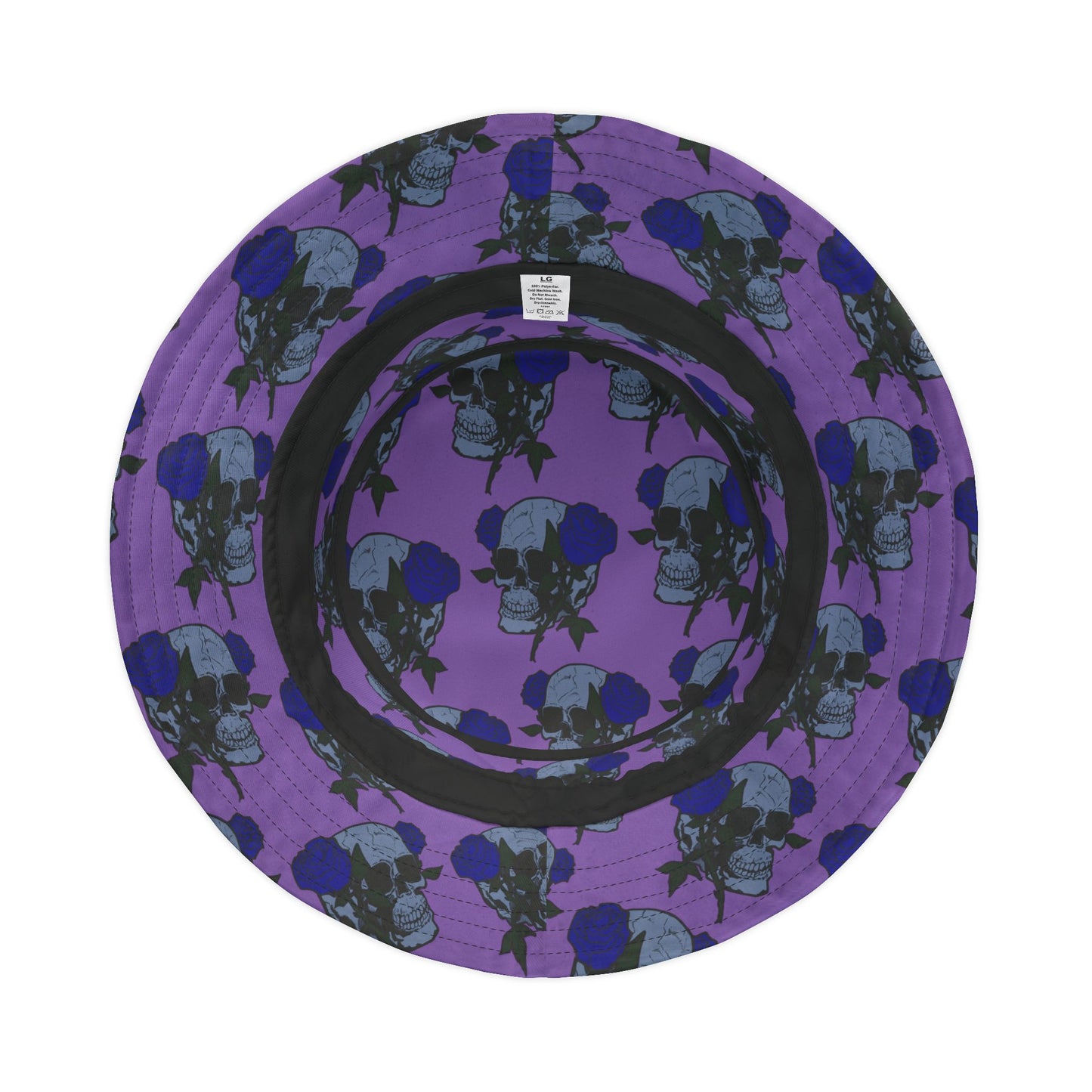 Purple Floral Skull Bucket Hat - Fun Summer Accessory, Stylish Gift for Festivals, Beach Days, Travel, Casual Wear, Photography
