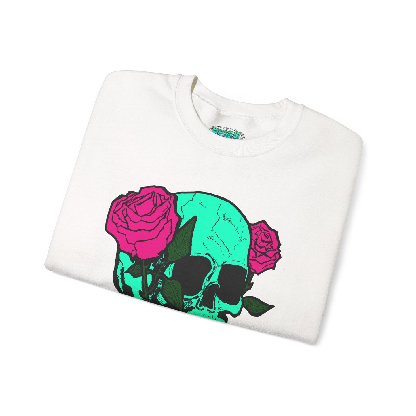 Skull and Roses Crewneck Sweatshirt for Trendsetters