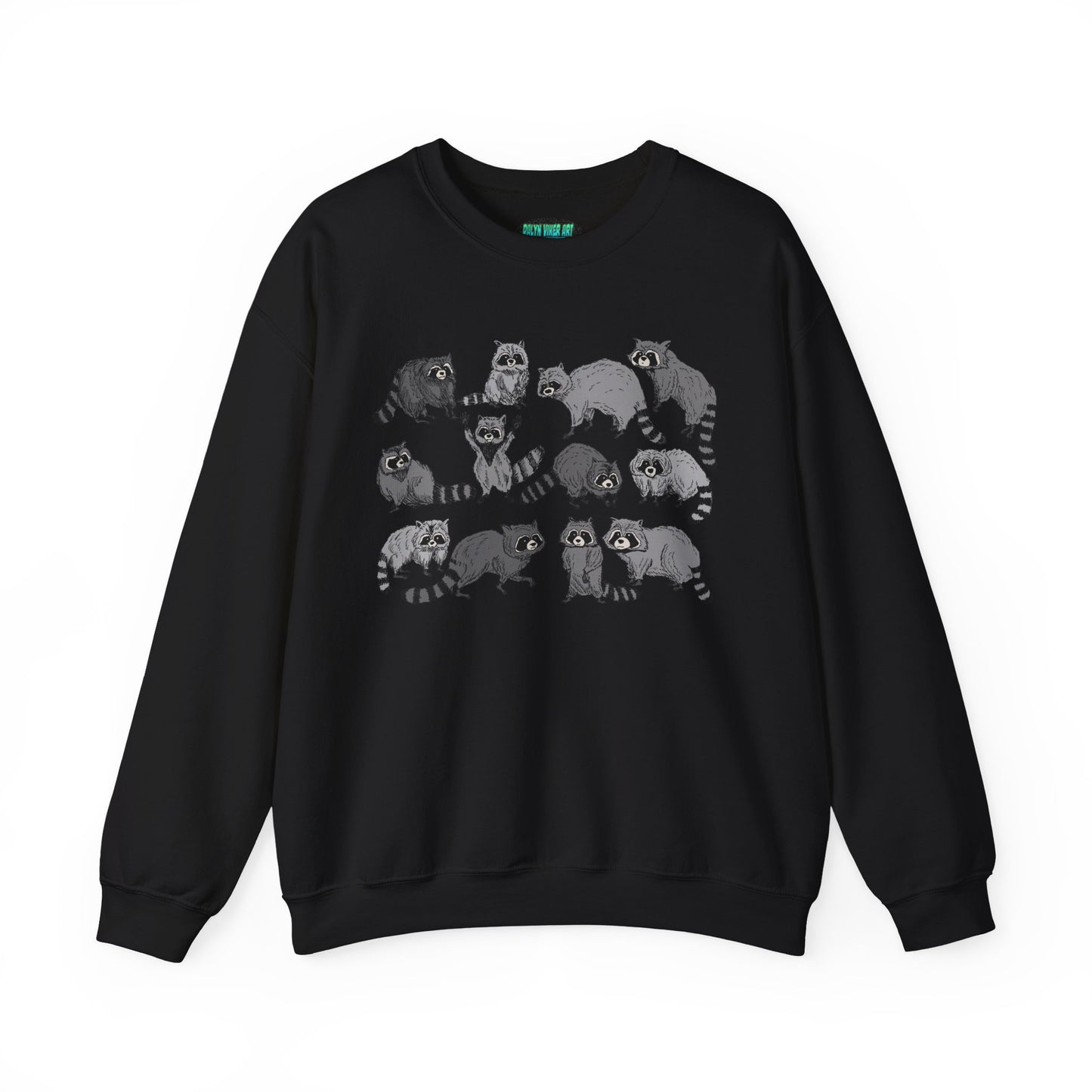 Playful Raccoon Crewneck Sweatshirt - Unisex Heavy Blend