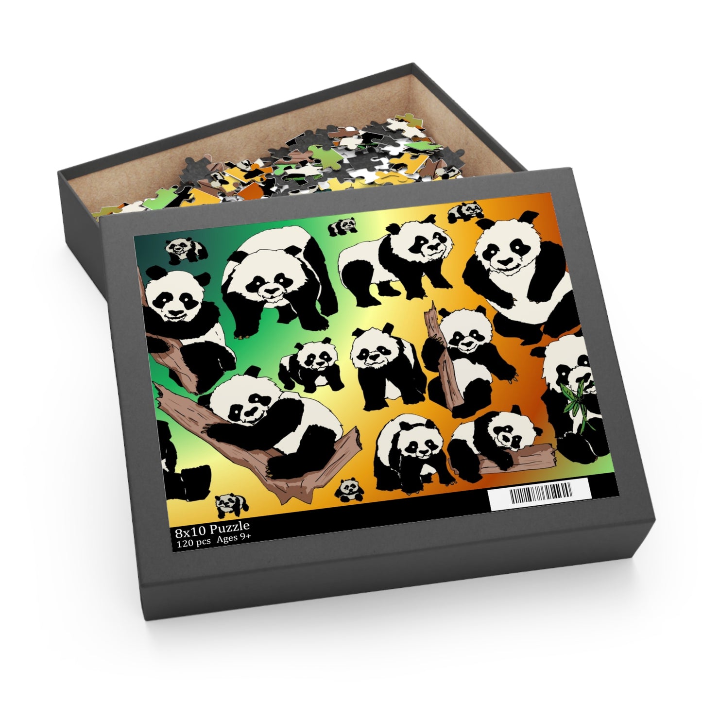Panda Pattern Puzzle — 120/252/500-Piece Jigsaw with Cute Panda Illustrations