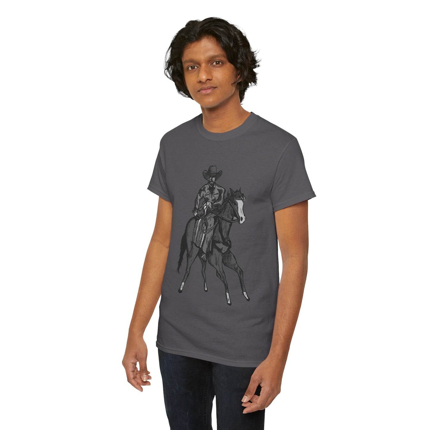 Cowboy on Horseback T‑Shirt — Vintage Western Rodeo Tee