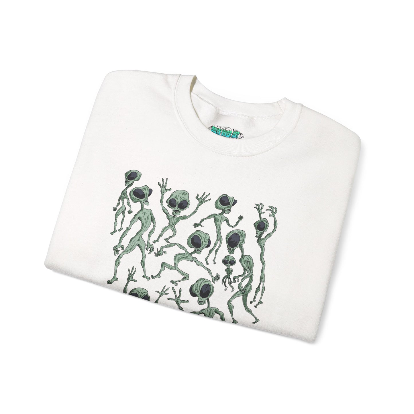 Alien Dance Party Crewneck Sweatshirt – Unisex Heavy Blend