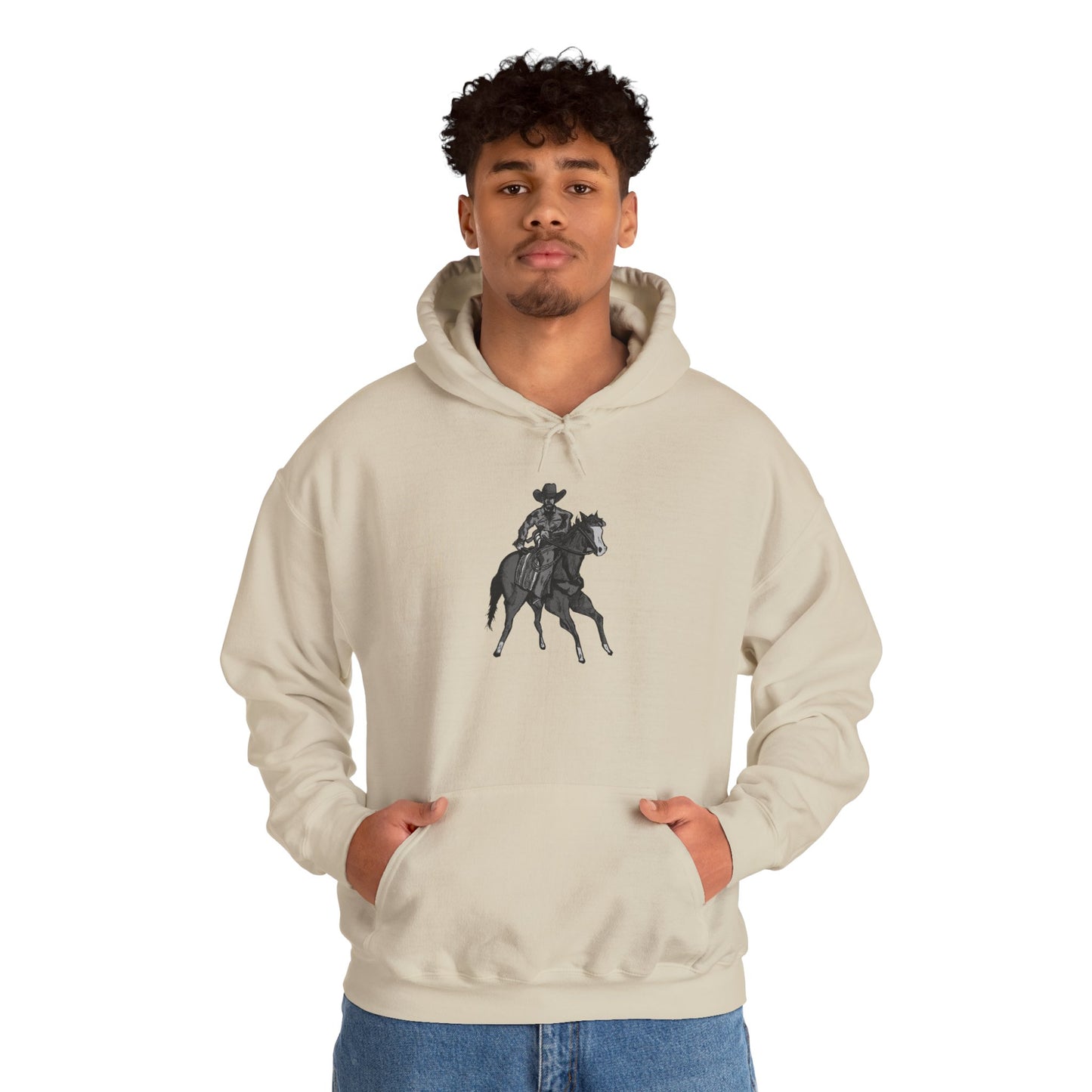 Horseback Rider Silhouette Hoodie – Western Equestrian Graphic Sweatshirt