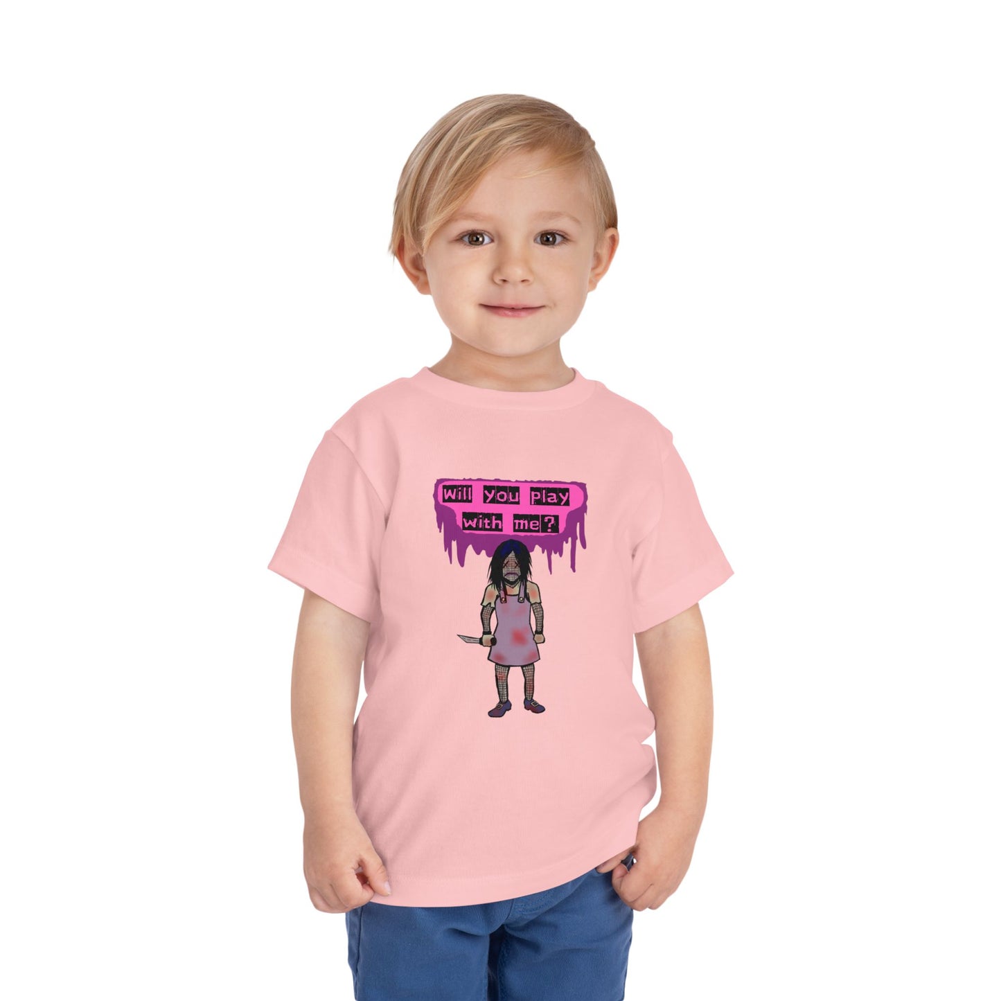 Toddler Tee - Evil Doll - Will You Play With Me