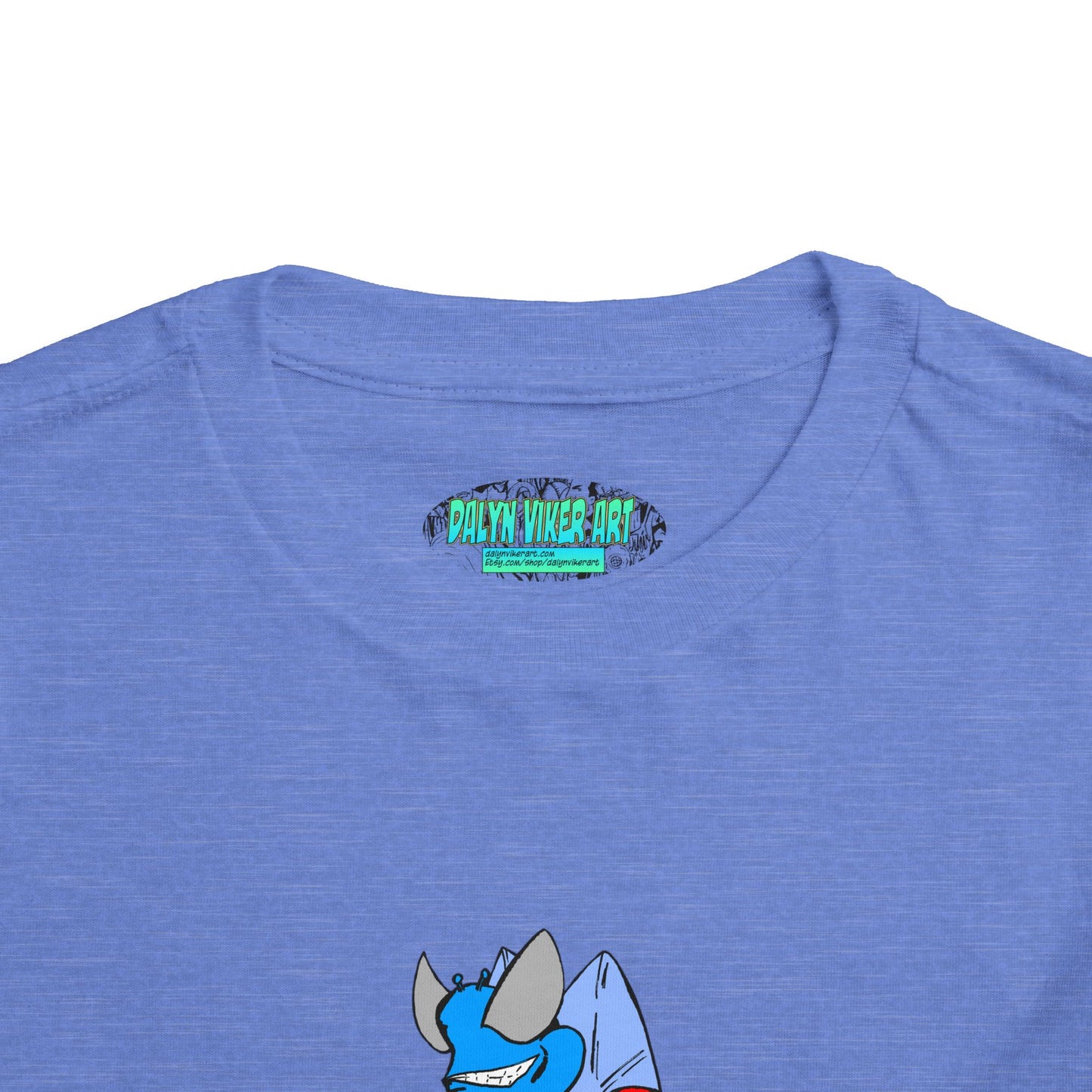Astro-Fly Toddler Tee — Brave Blue Superhero Bug Graphic