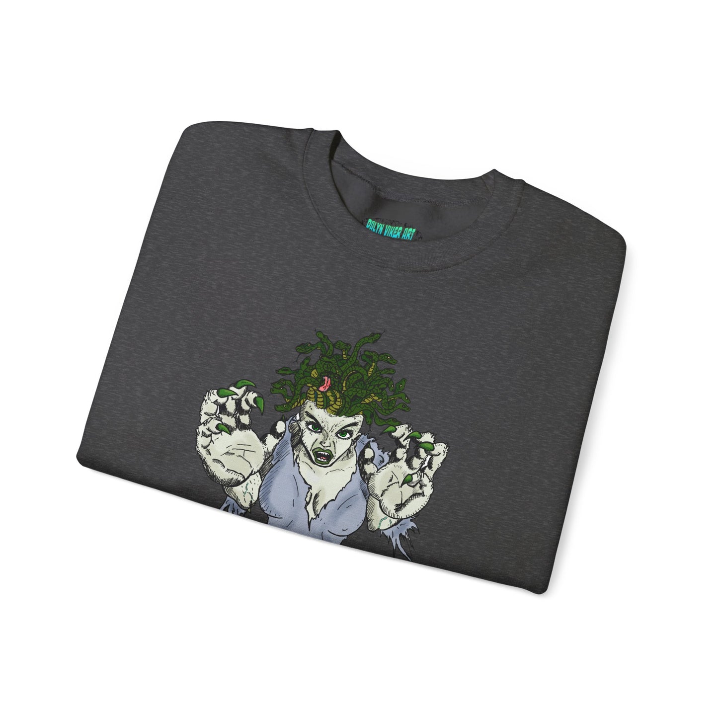 Medusa Inspired Unisex Heavy Blend Crewneck Sweatshirt