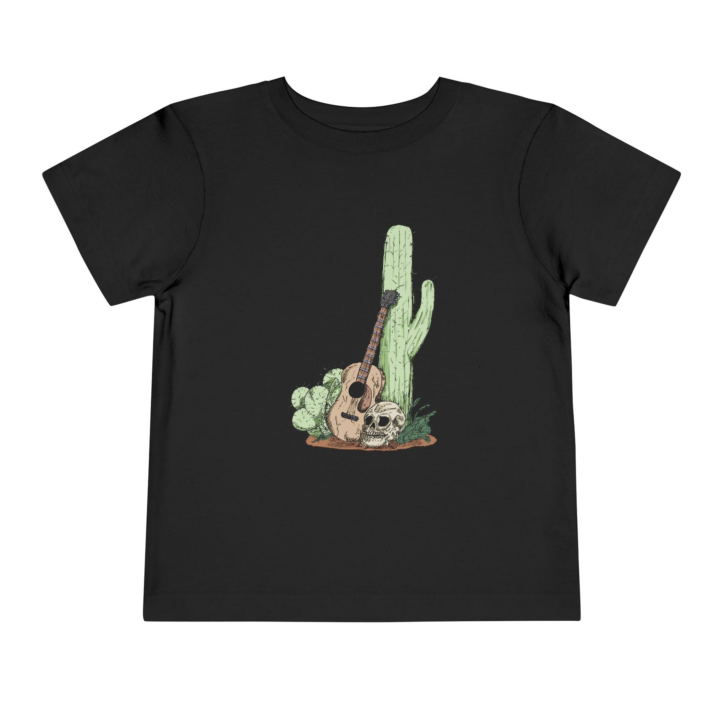 Toddler Tee — Desert Cactus with Guitar Graphic