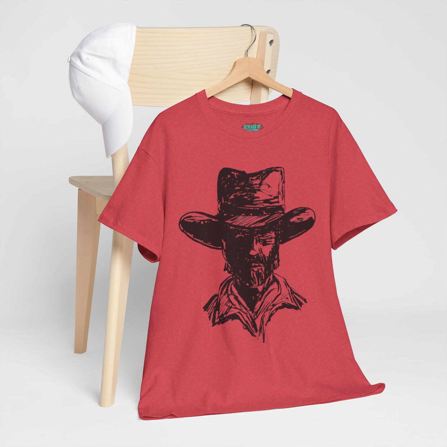 Rustic Cowboy Graphic Unisex Heavy Cotton Tee