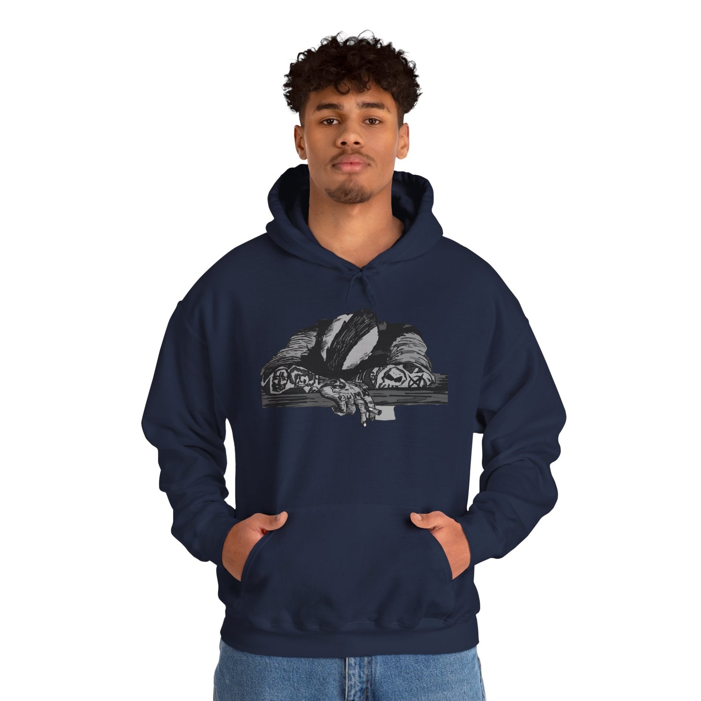Punk and Done Unisex Hoodie with Artistic Design, Cozy Streetwear, Graphic Sweatshirt for Casual Vibes, Perfect Gift for Any Occasion