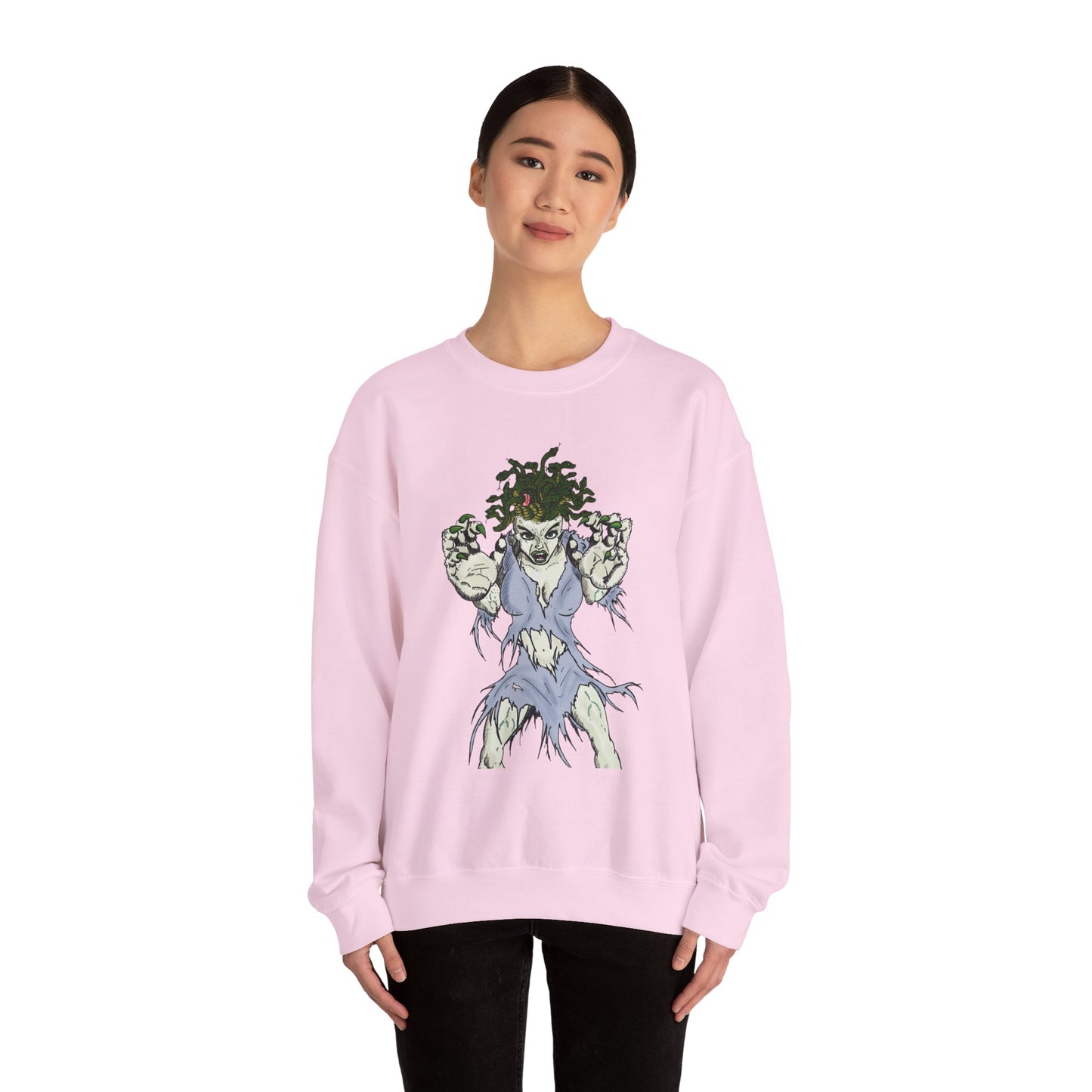 Medusa Inspired Unisex Heavy Blend Crewneck Sweatshirt