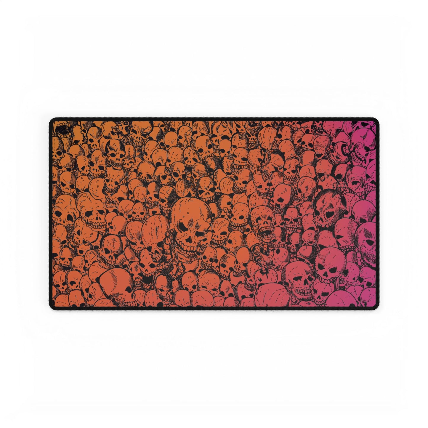 Gathering of Skulls Gradient Desk Mat — Large RGB Skull Pattern Mouse Pad