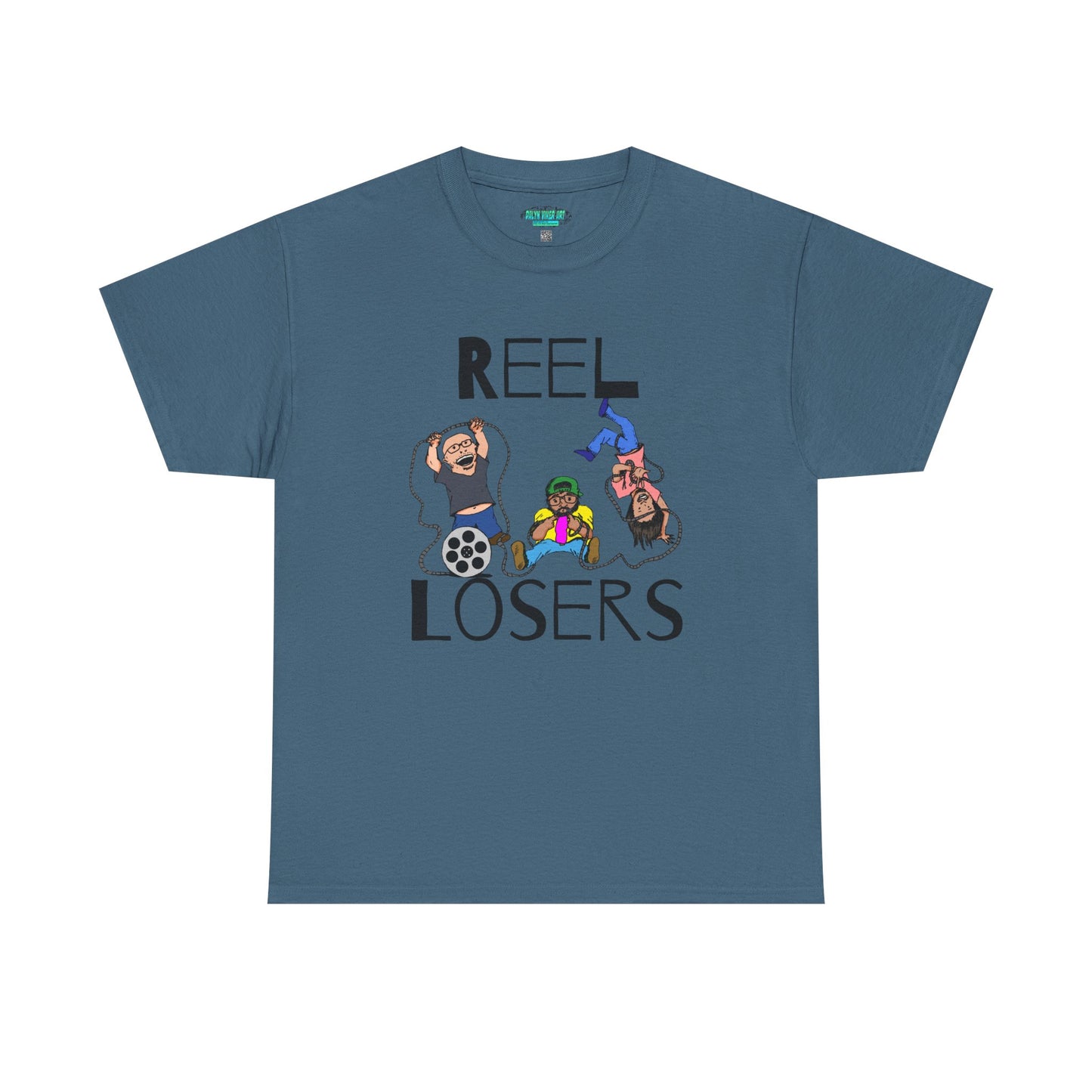 Reel Losers Podcast Unisex Heavy Cotton Tee, Funny Graphic Shirt, Casual Everyday Wear, Gift for Movie Lovers, Humor T-Shirt