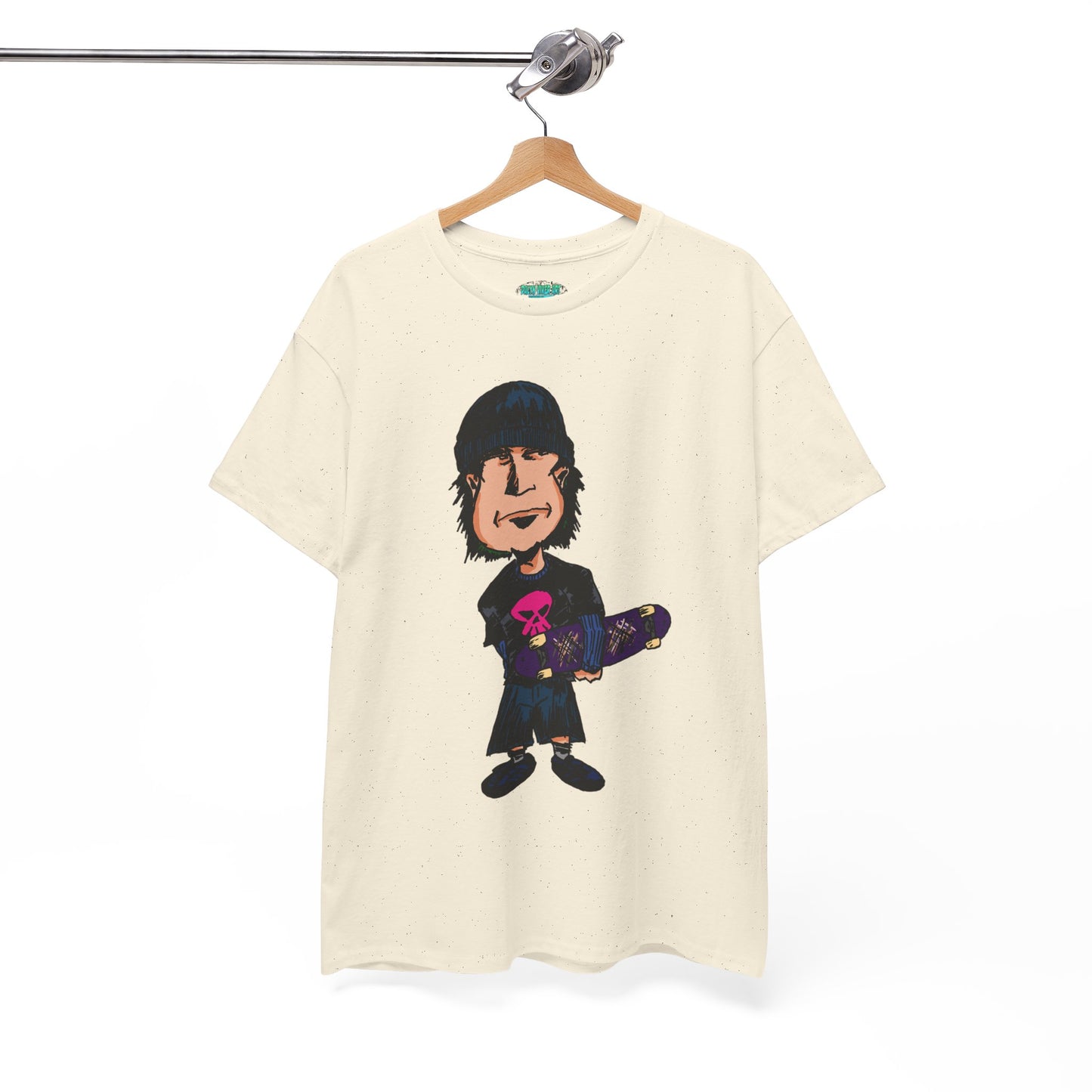 Rude Skater Dude - Skate Punk - Skater Kid Cartoon T‑Shirt — Cute Skateboarder Graphic Tee