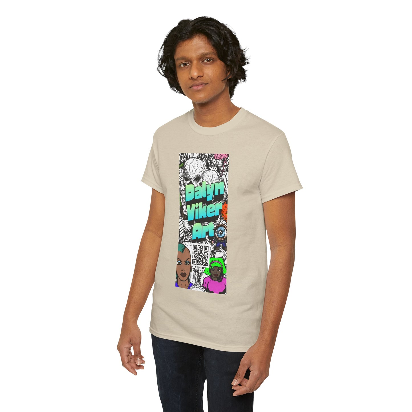 Graphic Art T-Shirt — "Dalyn Viker Art" Vertical Collage Tee