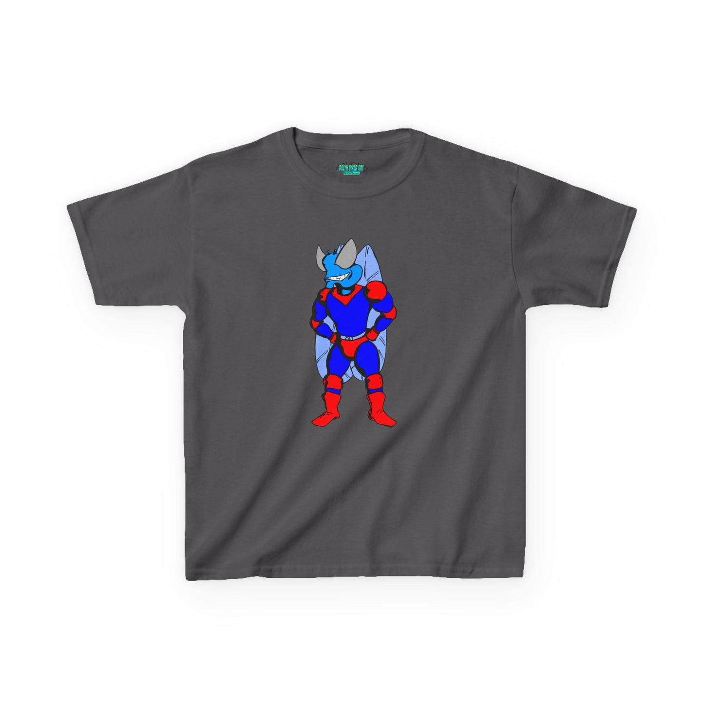 Astro-Fly Kids Superhero T-Shirt — Cute Red & Blue Winged Hero Tee for Boys & Girls