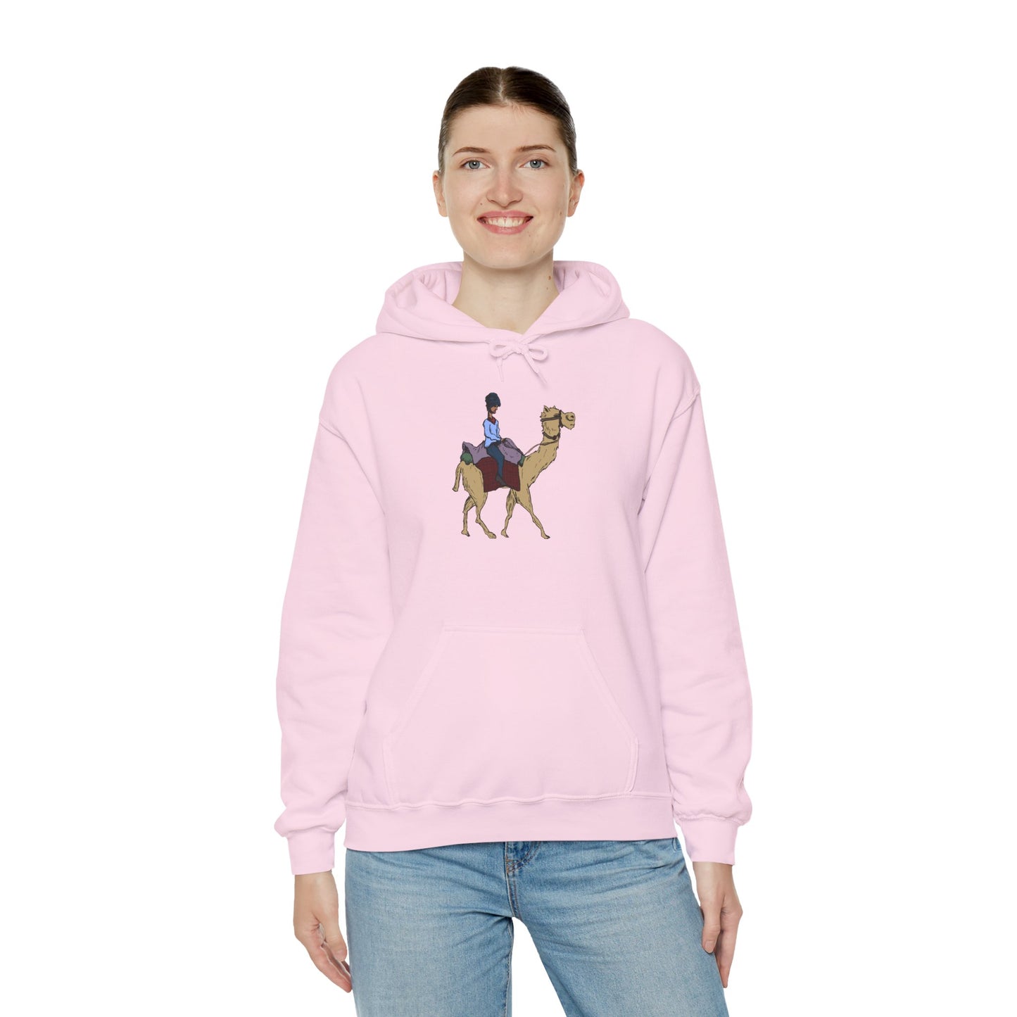 Camel Ride Hoodie, Cozy Unisex Pullover Sweatshirt, Fun Animal Lover Gift, Perfect for Travel & Adventure Enthusiasts