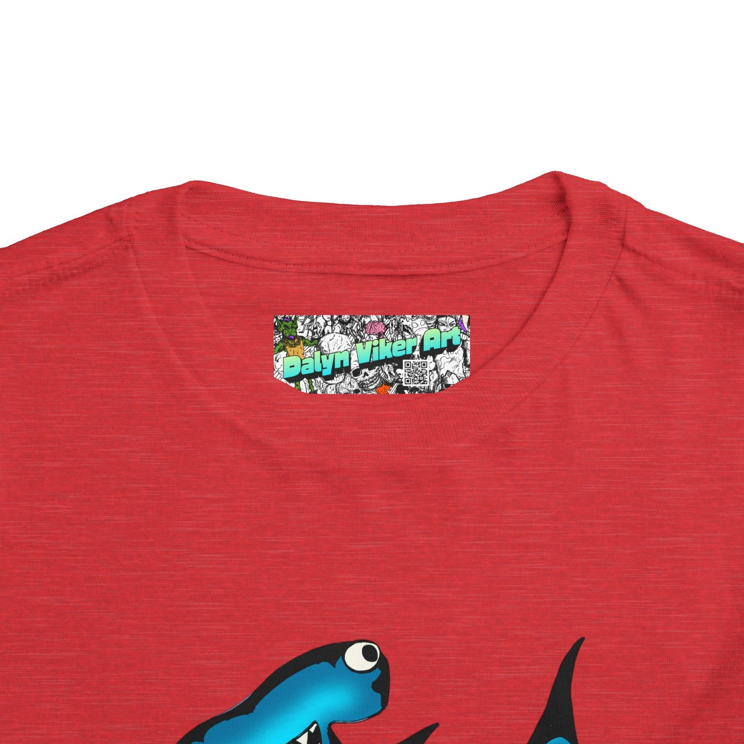 Toddler Shark Tee - Cute Blue Harley Hammerhead Graphic Kids Short Sleeve Shirt