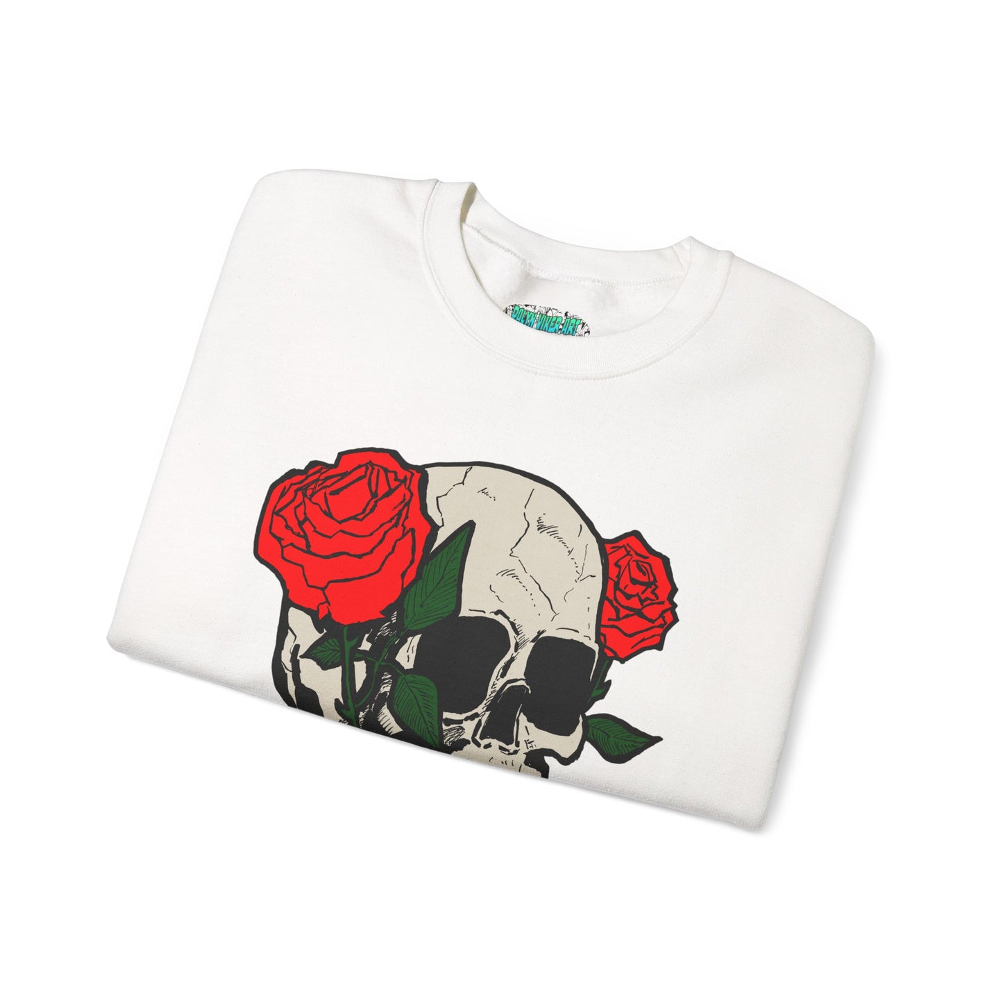 Skull and Roses Crewneck Sweatshirt