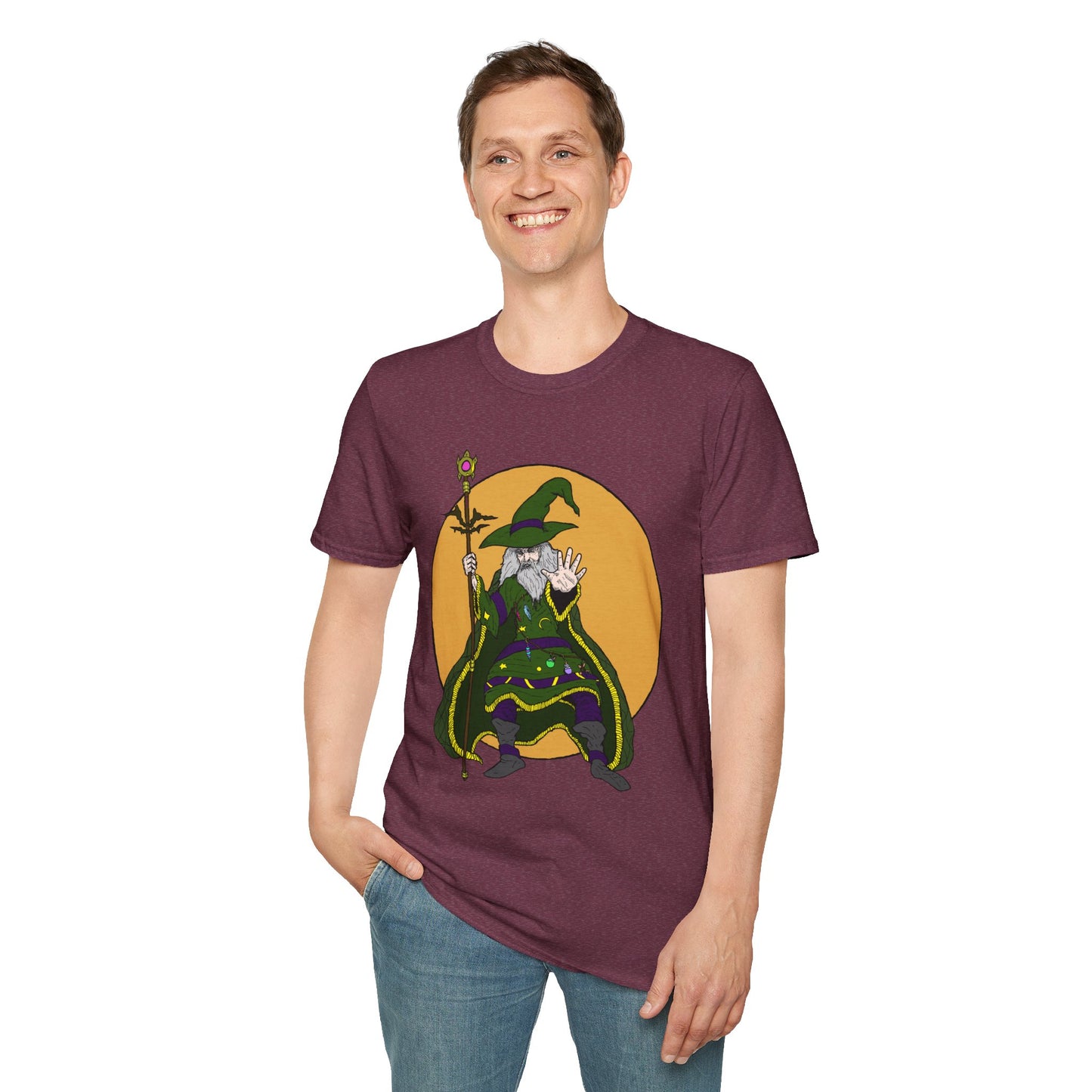 Wizard Staff Unisex T-Shirt - Magical Sorcerer Fantasy Tee