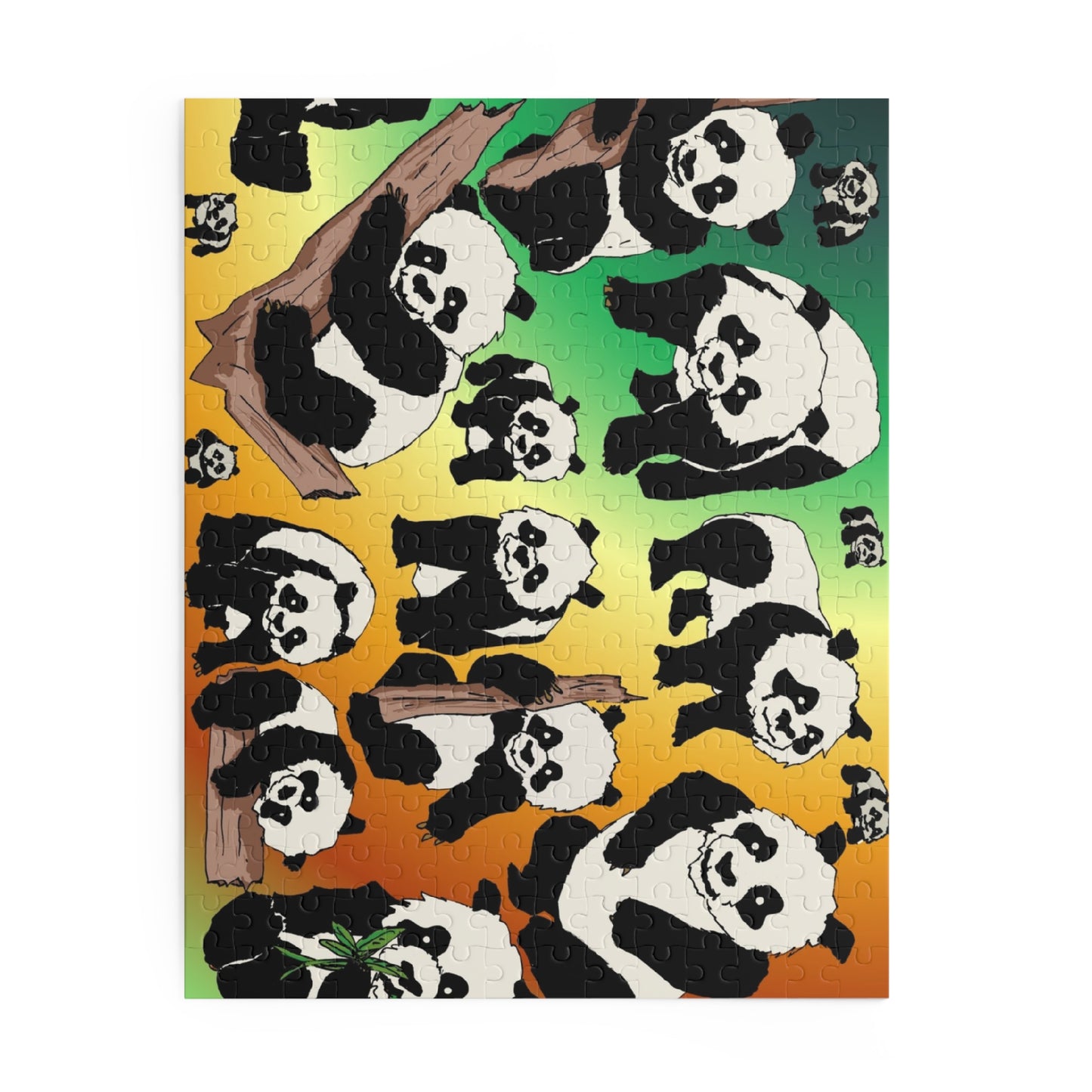Panda Pattern Puzzle — 120/252/500-Piece Jigsaw with Cute Panda Illustrations