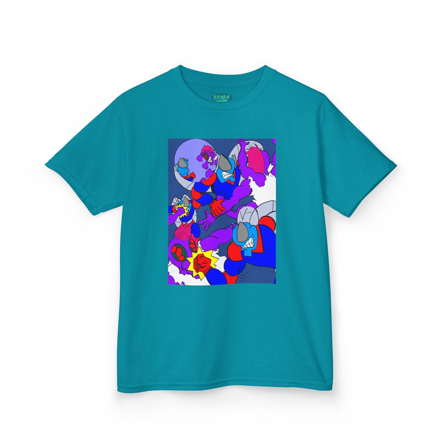 The Astounding Astro-Fly vs The Spiders! Colorful Cartoon Kids Heavy Cotton™ Tee - Fun & Playful Design
