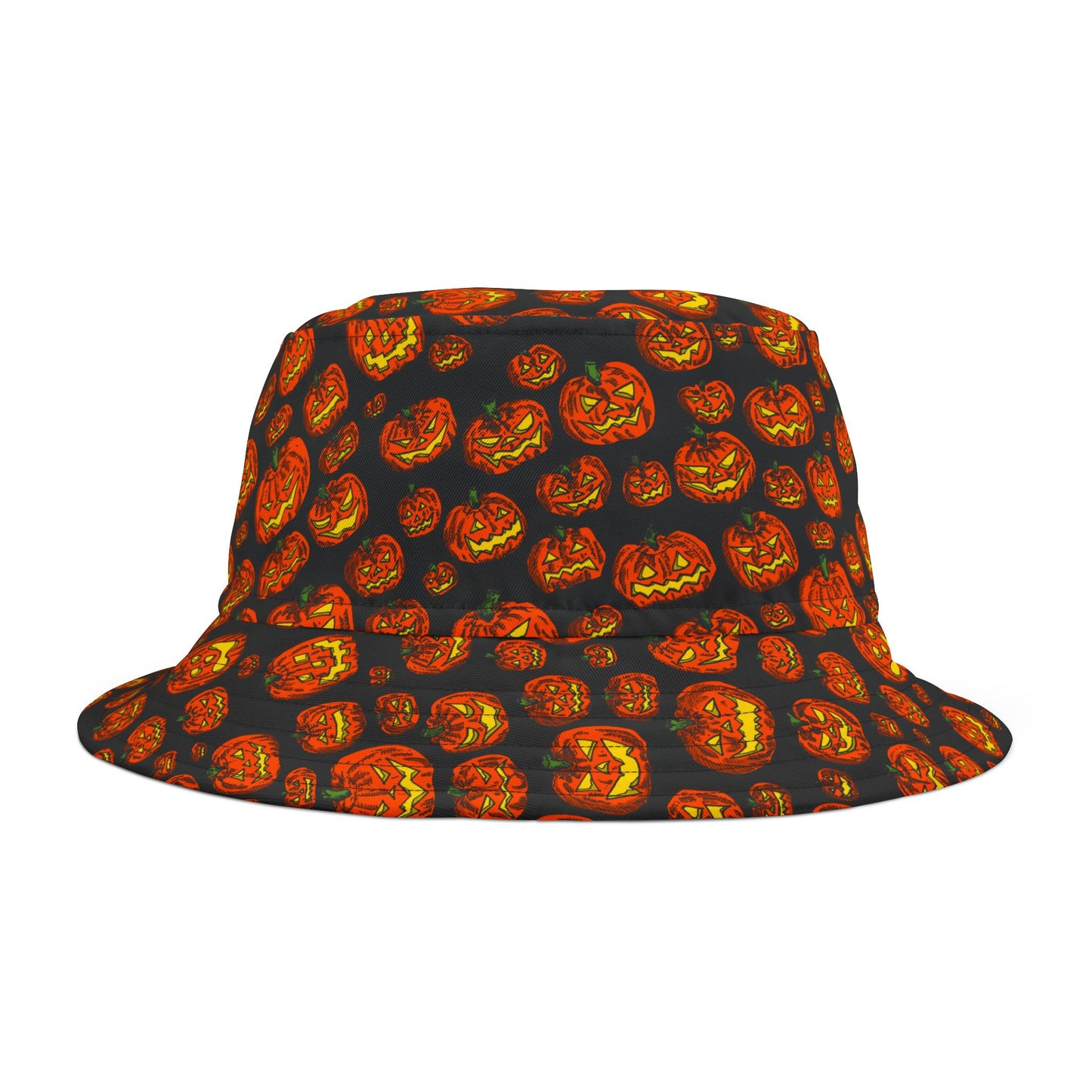 Halloween Pumpkin Bucket Hat, Festive Accessory for Fall, Trick or Treat Gear, Unisex Hat, Autumn Outdoor Fun, Spooky Style